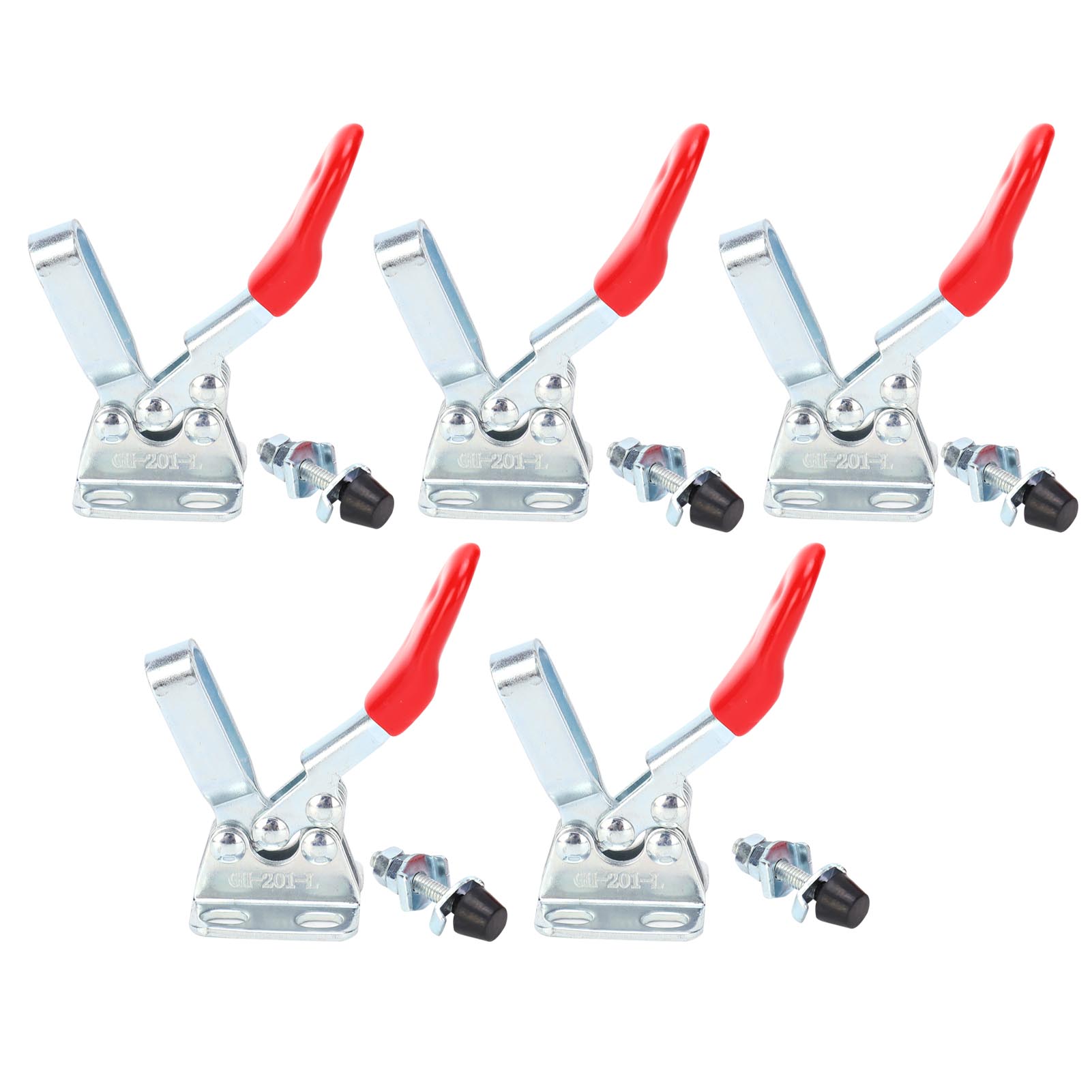 Set Mit 5 Horizontalen Schnellspannklemmen Für Die Holzbearbeitung Gh-201-l