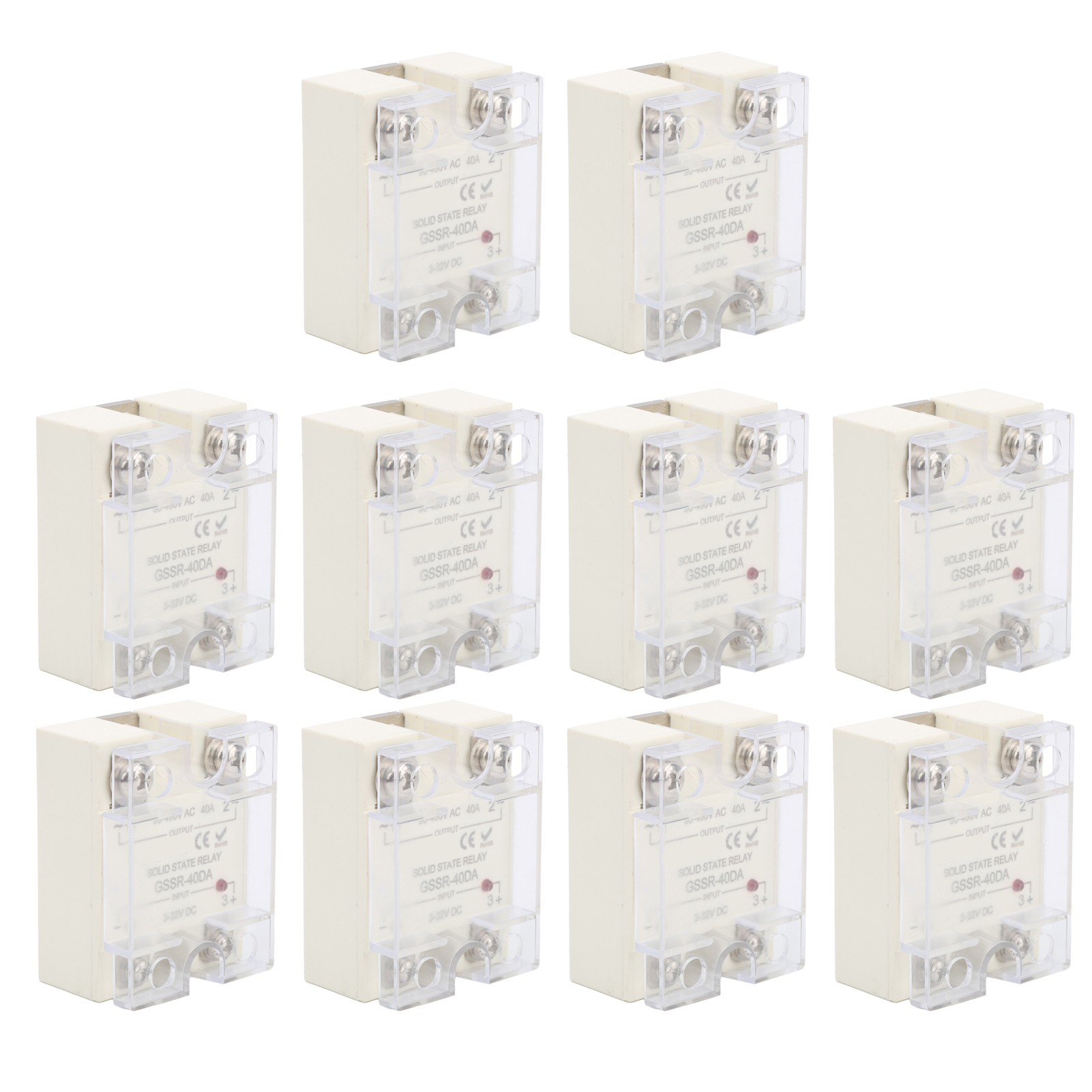 Packung Mit 10 Gssr-40da 90-480v Dc/ac Halbleiterrelais Für Mechanische Steuerungssysteme