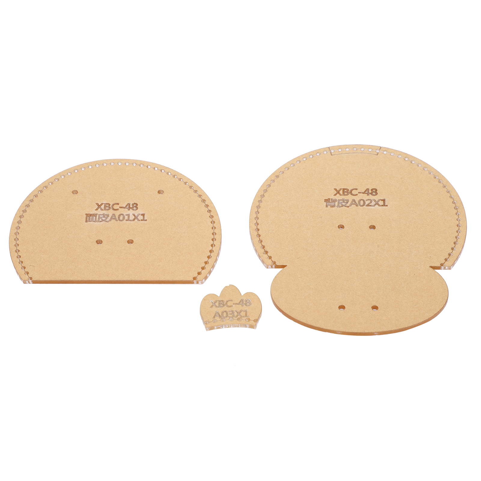 3-teilige Acryl-schablone Für Münzbörsen, Handgefertigte Münzbörsen Aus Leder, Ziehform Für Bastelarbeiten