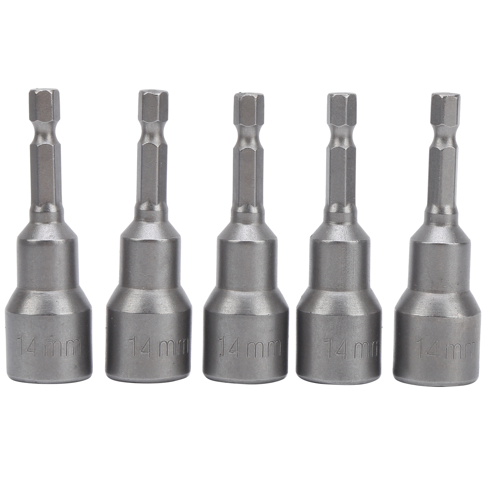 Set Mit 5 Magnetischen Schraubendreherbits Mit Sechskantaufnahme, Aus Chrom-vanadium-stahl, 14 Mm