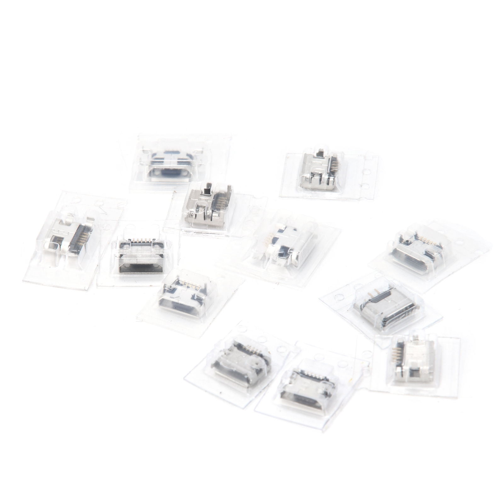 Packung Mit 12 Mini-usb-steckern Aus Edelstahl, Reparatur- Und Ersatzadapter Für Elektrische Geräte