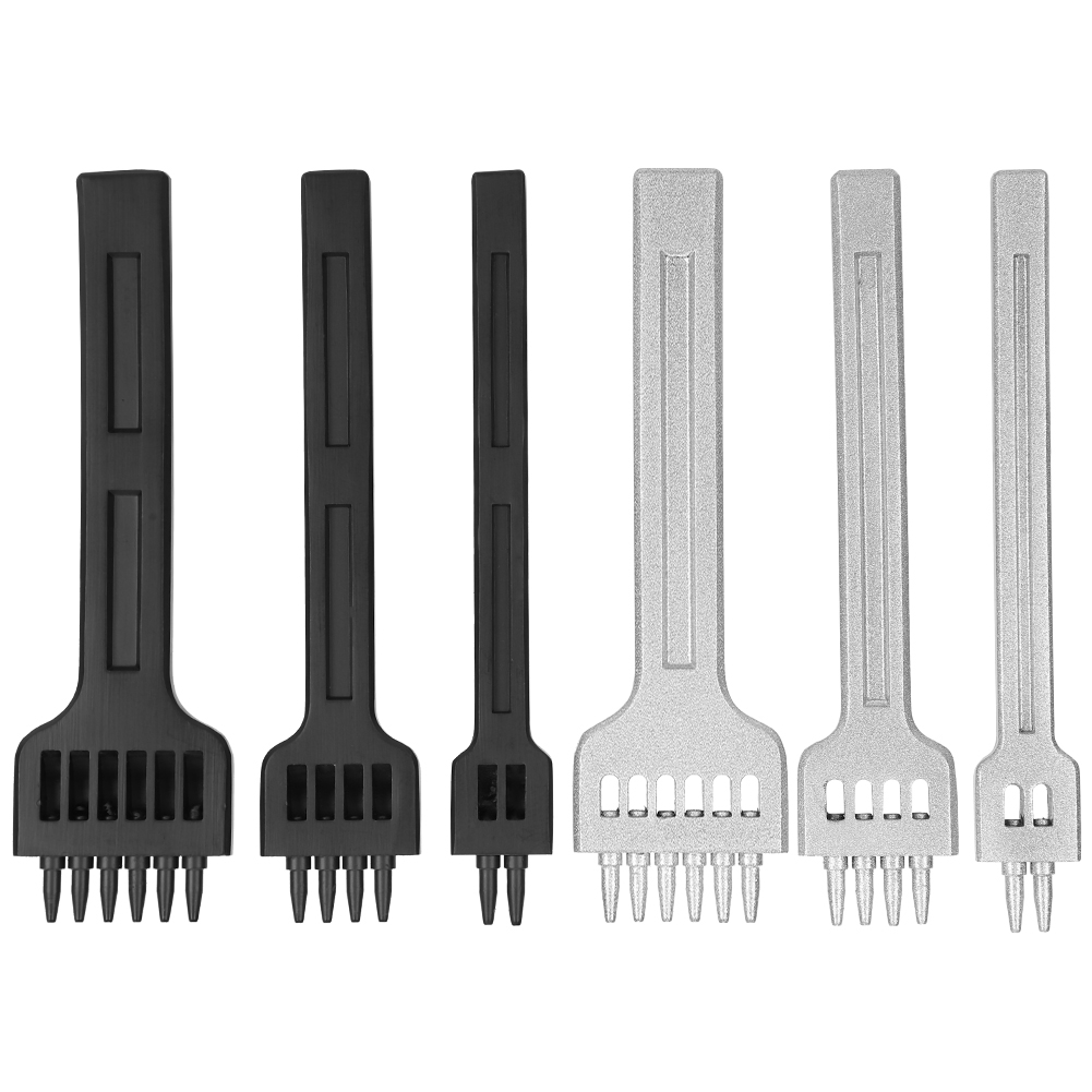 Diy-lederlochwerkzeug Mit 6 Runden Löchern Aus Hochkohlenstoffhaltigem Stahl, Mit 2, 4 Oder 6 Löchern Von 4 Mm Durchmesser