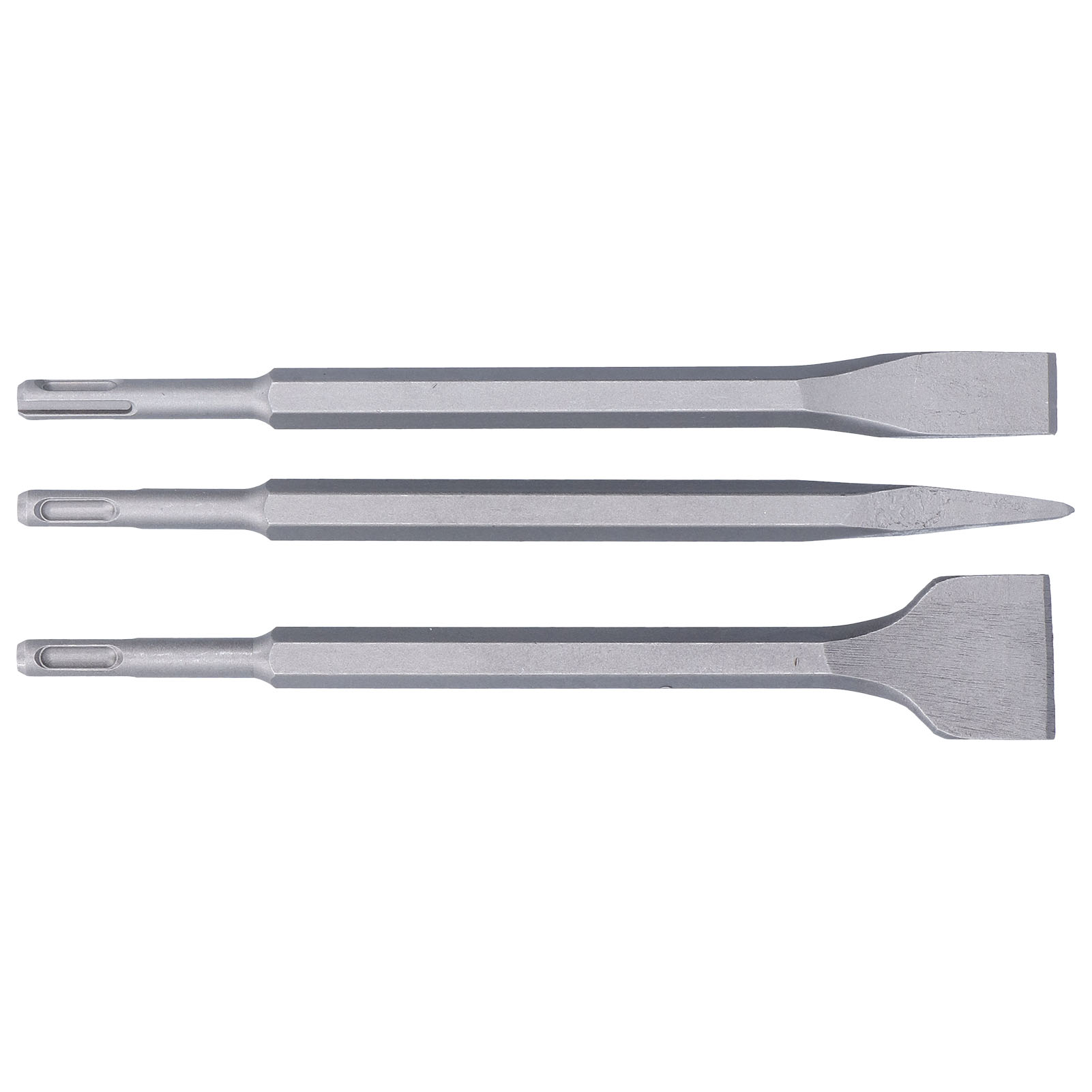 Set Mit 3 Flachen, Rotierenden Schlagbohrern Aus Kohlenstoffstahl Für Fliesen Und Beton, Mit Rundem Griff