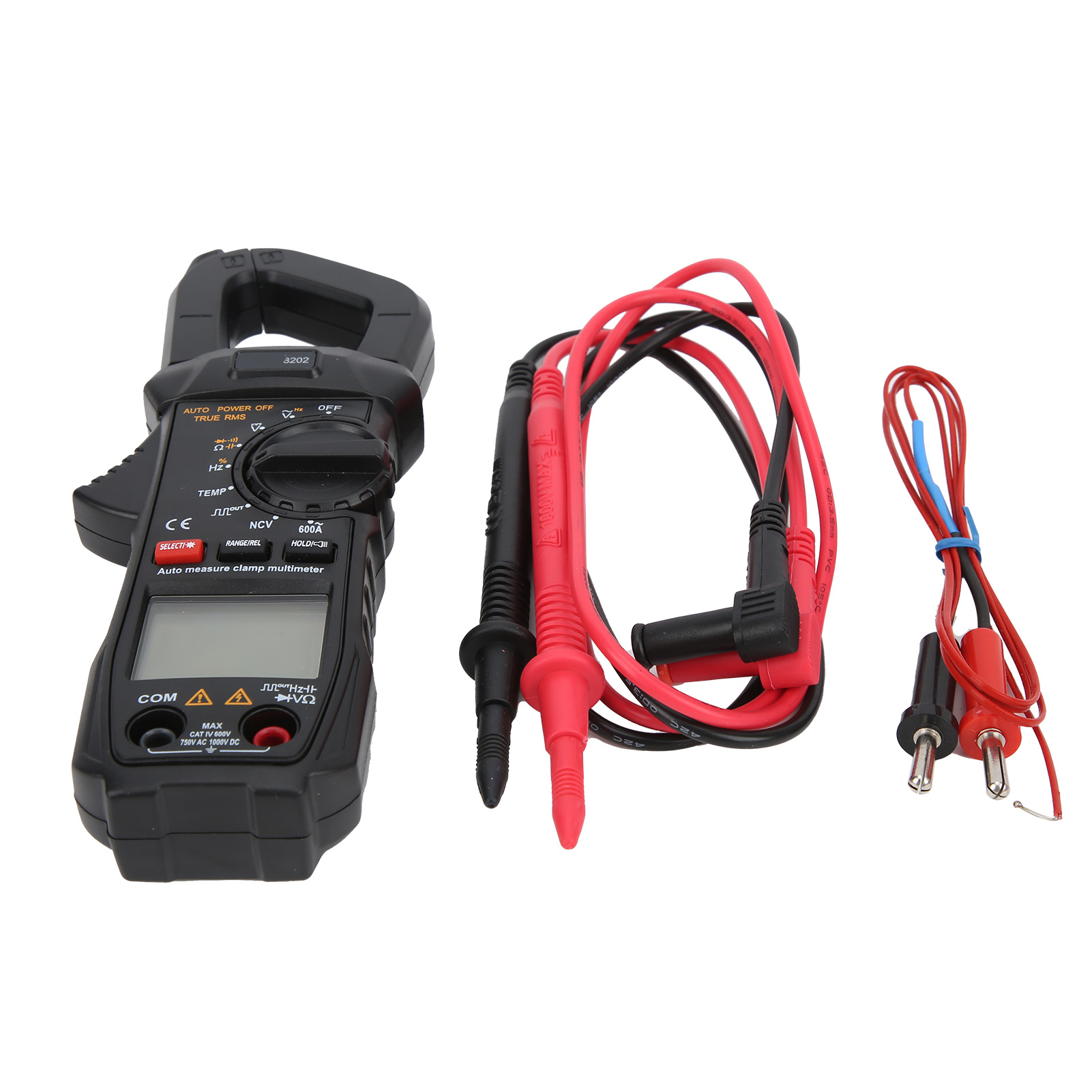 Et8202 Digitales Zangenmessgerät Ac750v Dc1000v, Effektivwertmessung Der Kapazität, Lcd-anzeige, Hohe Genauigkeit, Automatisches Multimeter
