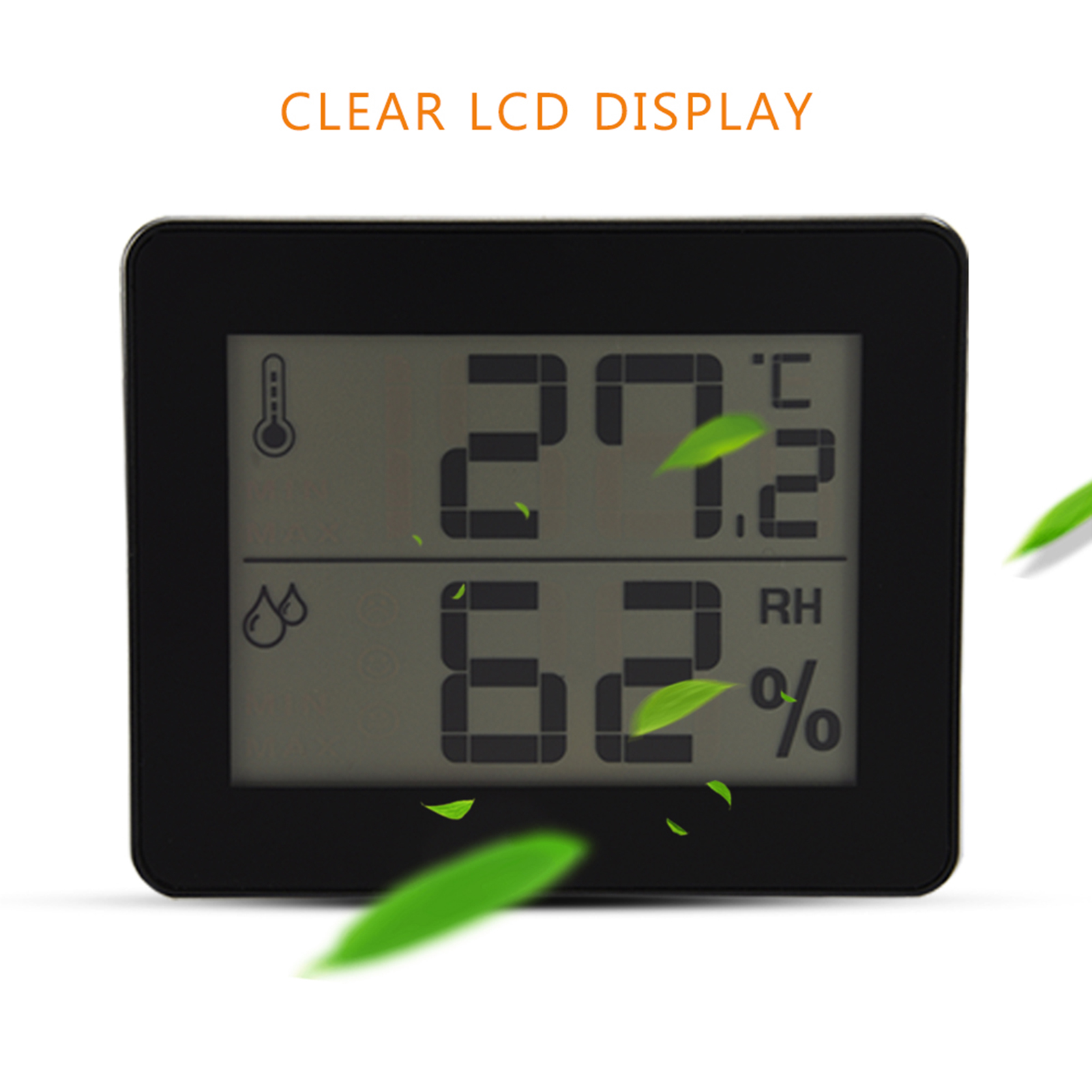 Digitales Thermometer-hygrometer Für Den Innenbereich (schwarz)
