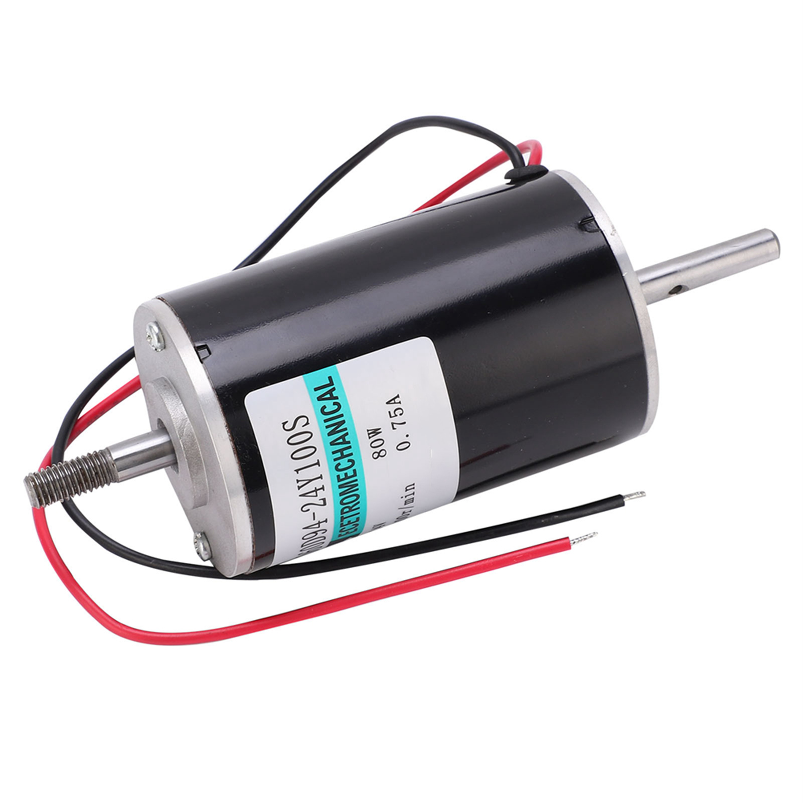80w Hochgeschwindigkeits-gleichstrommotor, Kleine Cw/ccw Doppelausgangswelle, Drehzahlregelung, 24v Xd60d94-24y-100s (ohne Halterung)