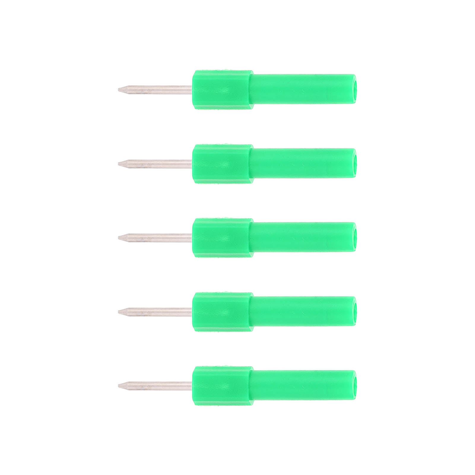 Packung Mit 5 Rückseitig Isolierten Prüfspitzen, 4 Mm Diagnosenadeln Mit Bananenstecker Für Multimeter (grün).