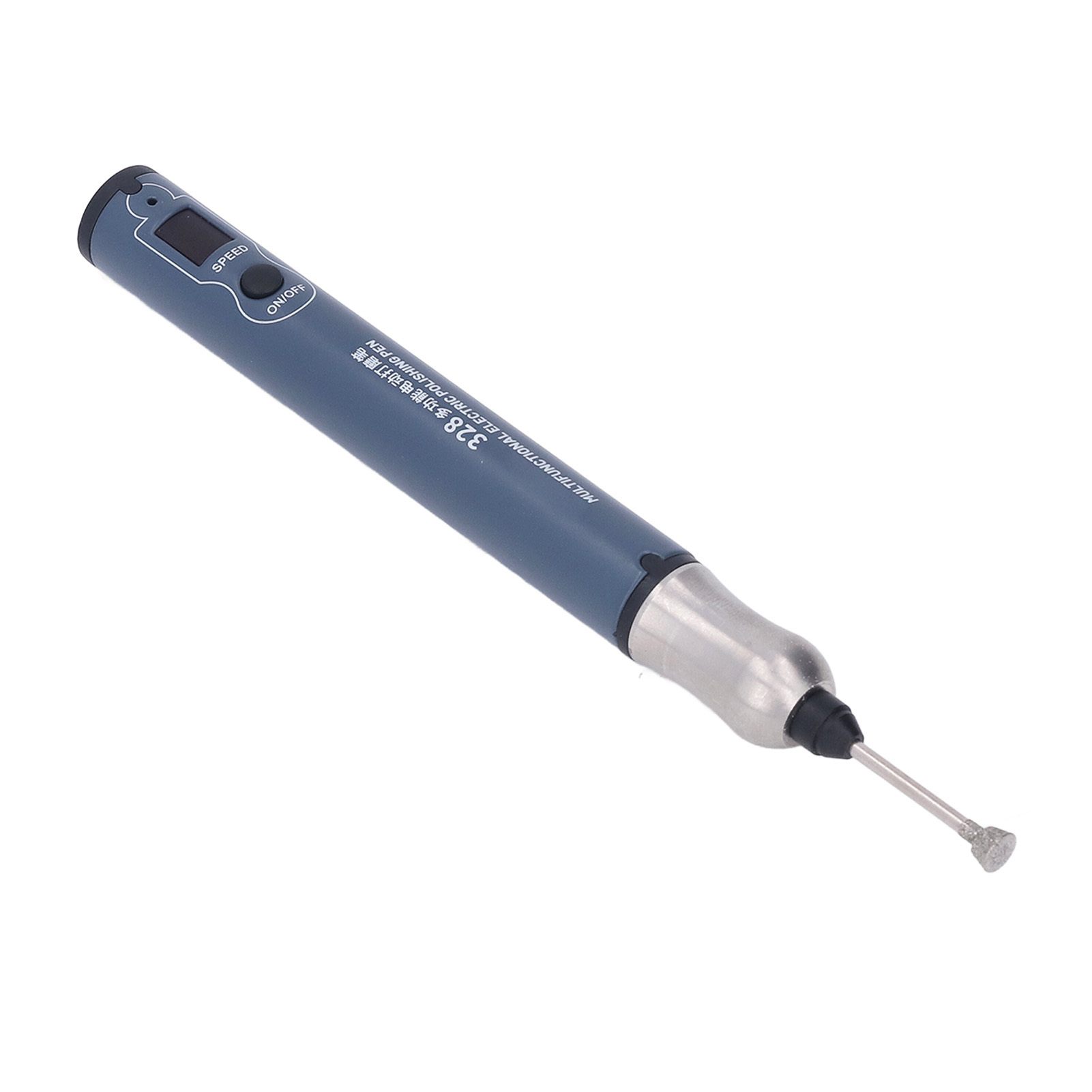 Multifunktionaler Elektrischer Gravierstift Mit 3 Einstellbaren Geschwindigkeiten, Led-bildschirm Und 9 Aufsätzen.