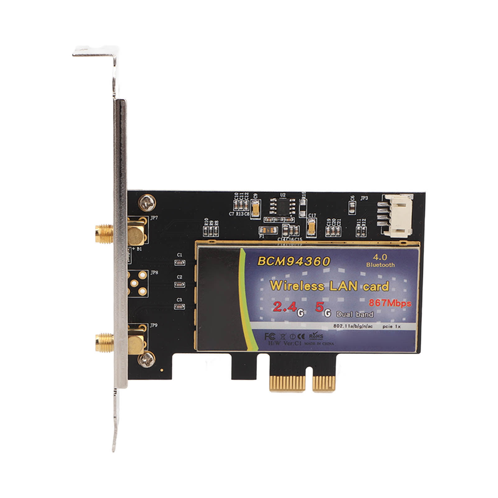 Pci Express Bcm94360 1200 Mbps Netzwerkkarte, Wi-fi-adapter Für Computer, Die Mit Windows 10 Und Macos Kompatibel Sind.