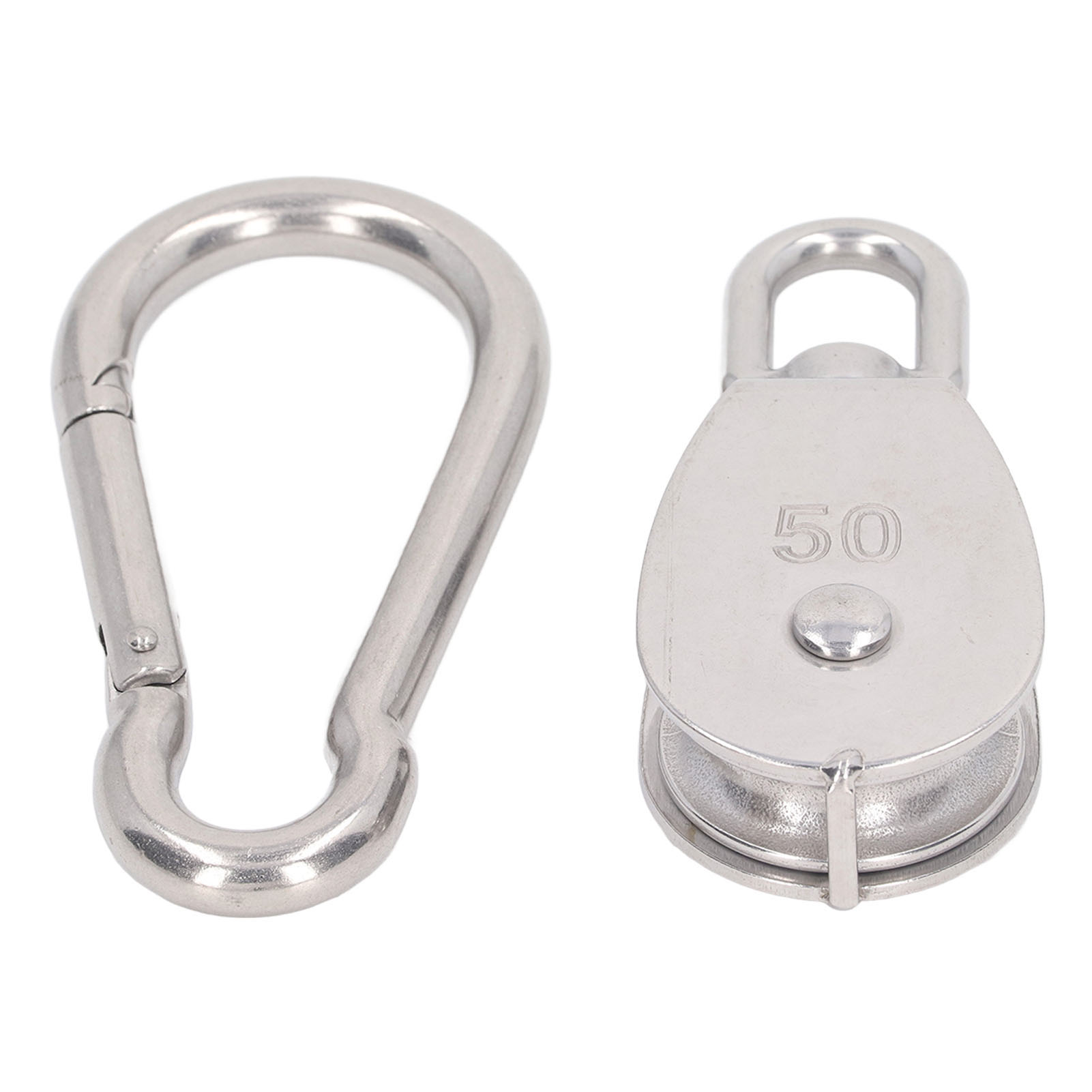 M50-einzelrolle, 400 Kg Tragkraft, Edelstahlrolle Mit M12-federhaken