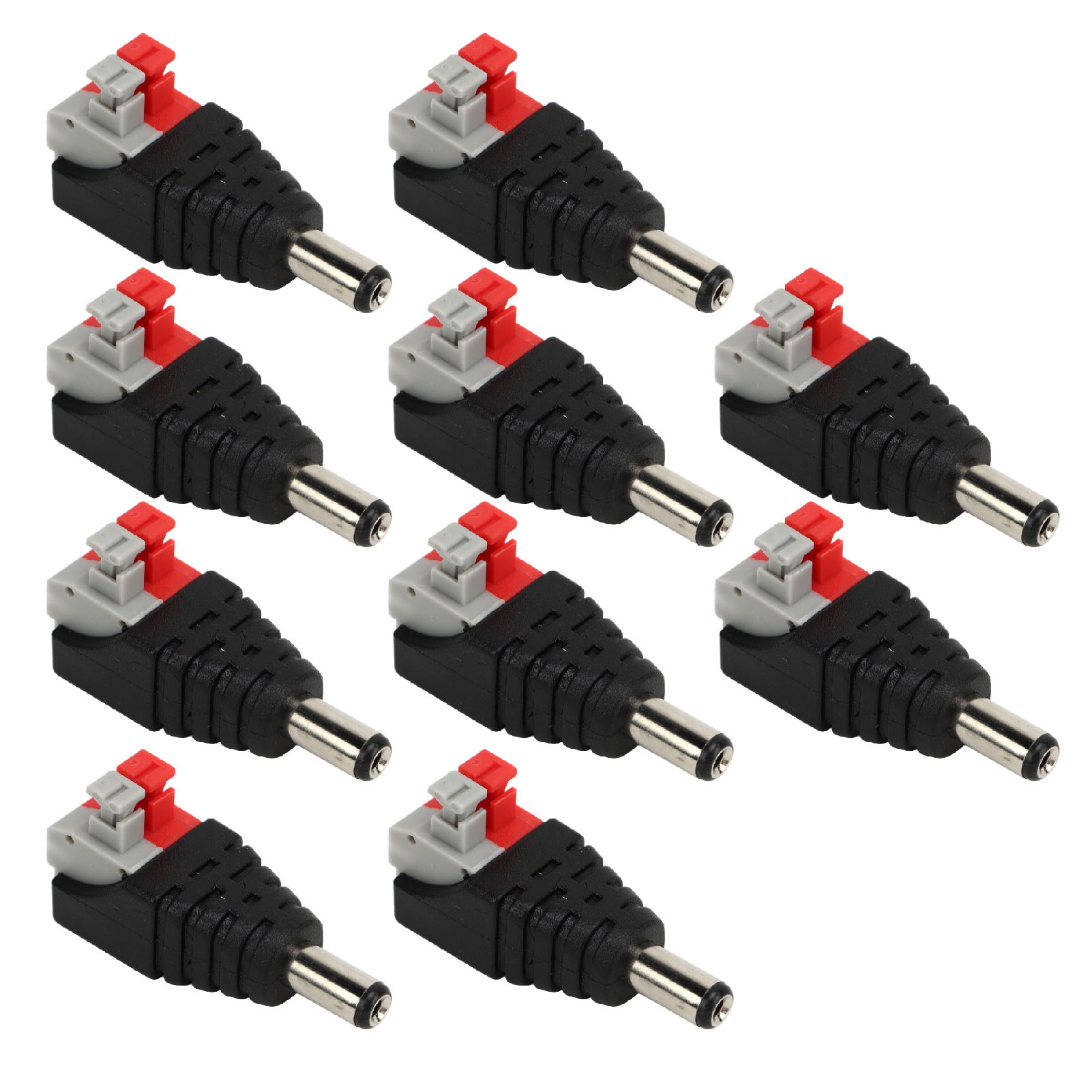 Packung Mit 10 Männlichen Bnc-steckern Für Koaxialkabel, Anschlussklemme Für Videoüberwachungskameras, Rca-adapter Und Av-stecker.