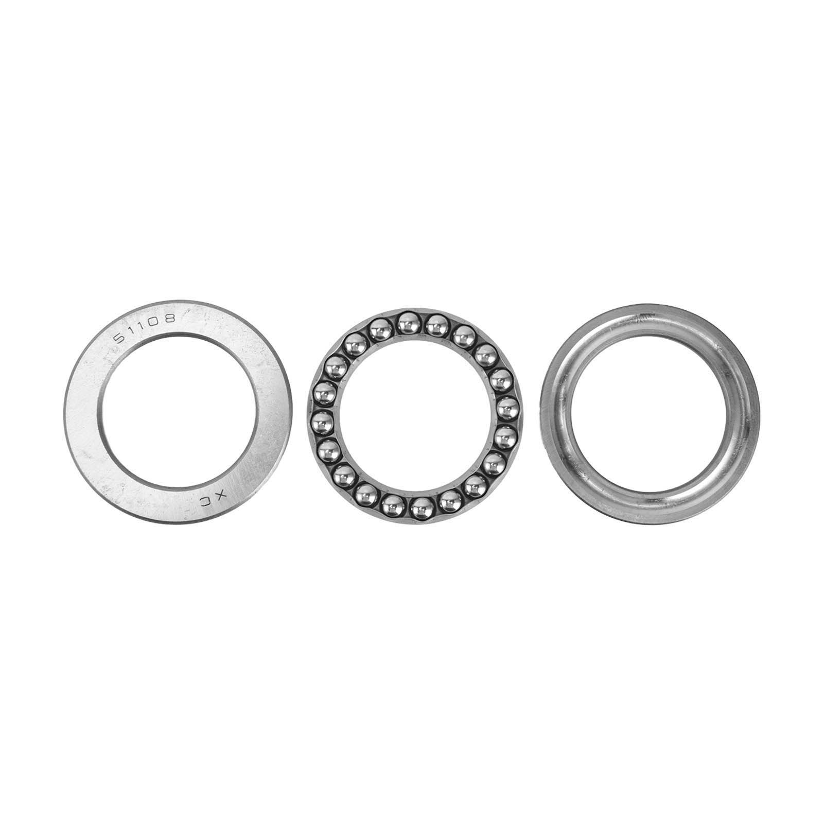 Satz Mit 5 Flachen Axial-schubkugellagern Aus Stahl, Extra Leichte Ausführung, Industriezubehör 51108