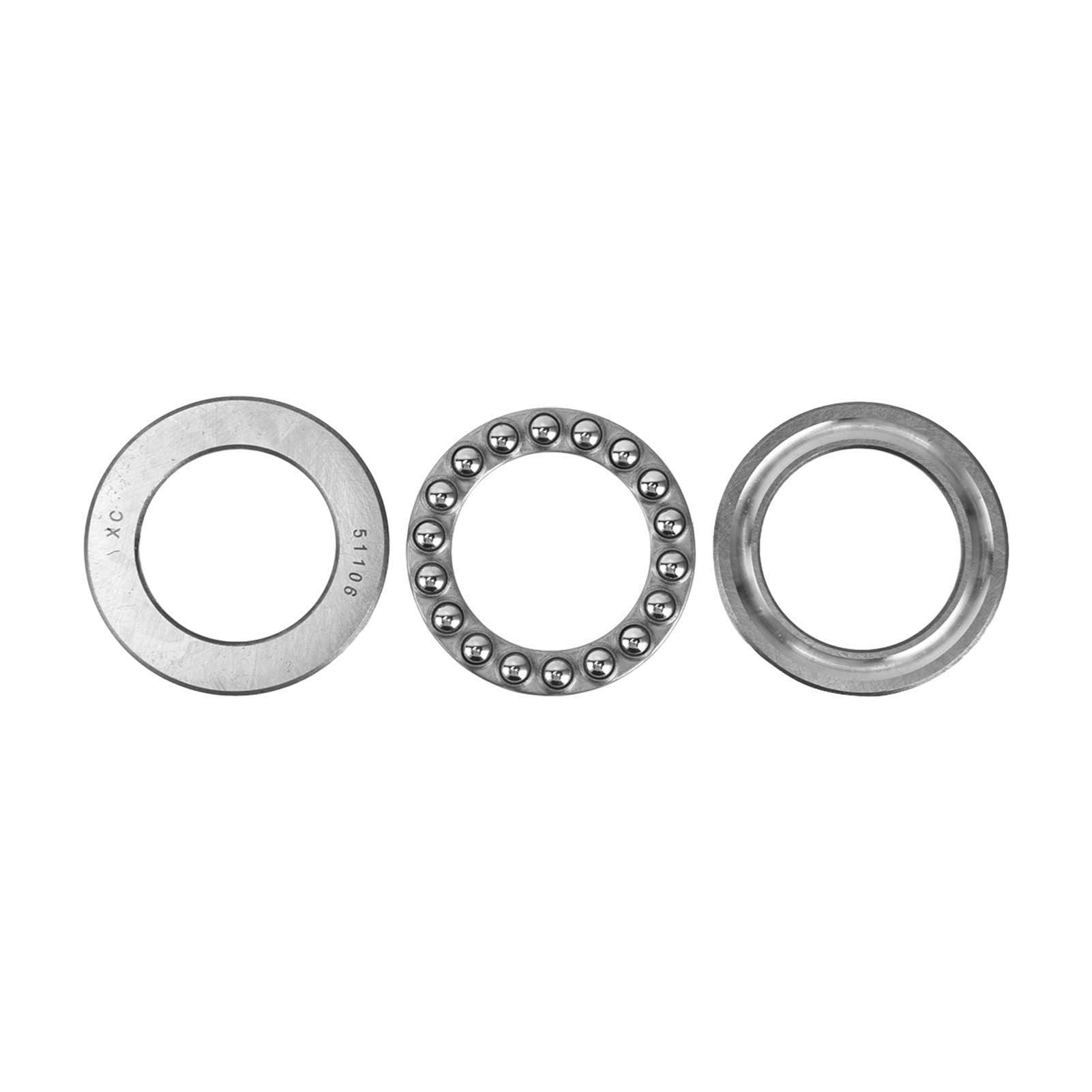 Satz Mit 5 Flachen Axial-schubkugellagern Aus Stahl, Extra Leichte Ausführung, Industriezubehör 51106