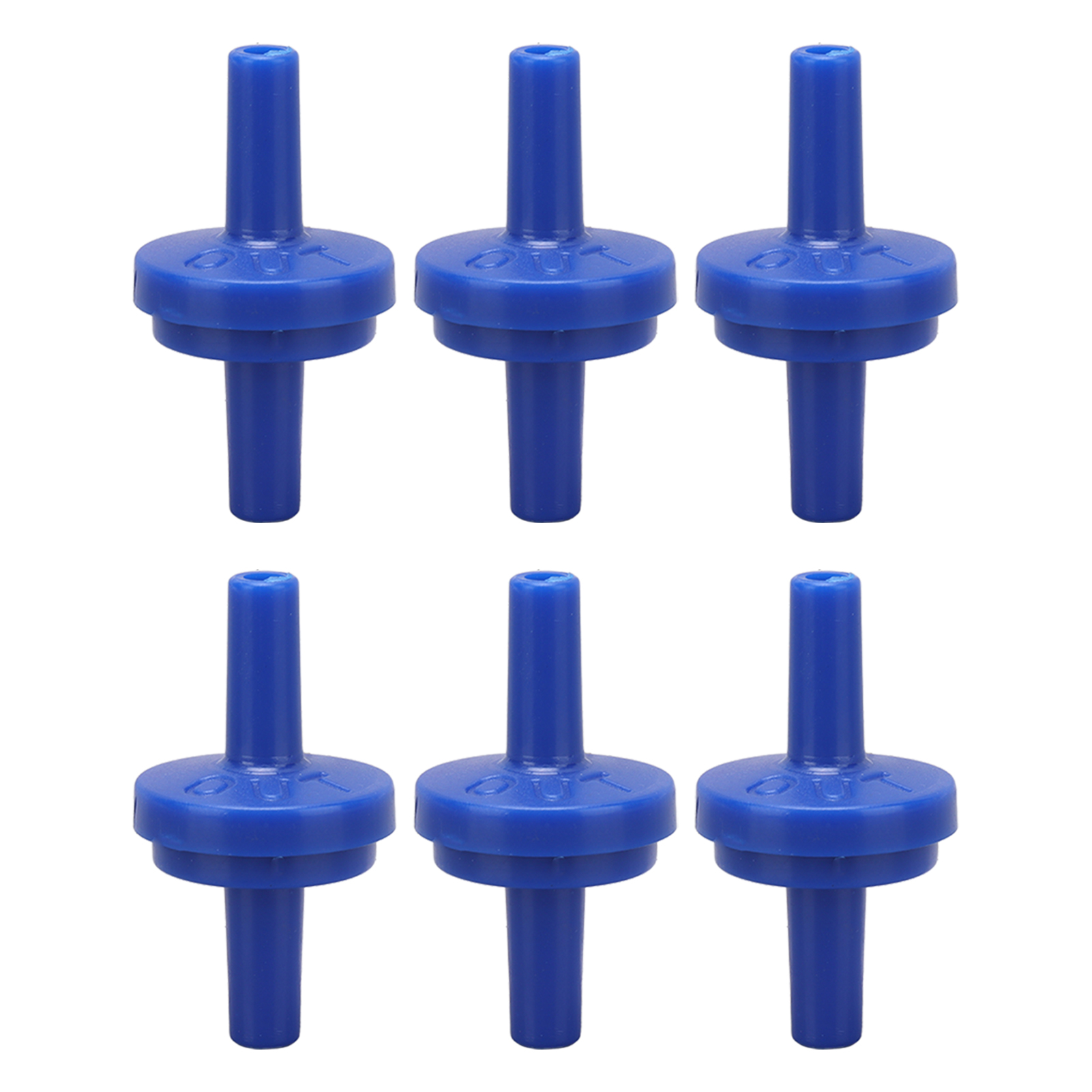 Packung Mit 10 Pp-kunststoff-rückschlagventilen Mit Membran Für Ansaugschläuche, 4 Mm, Blau