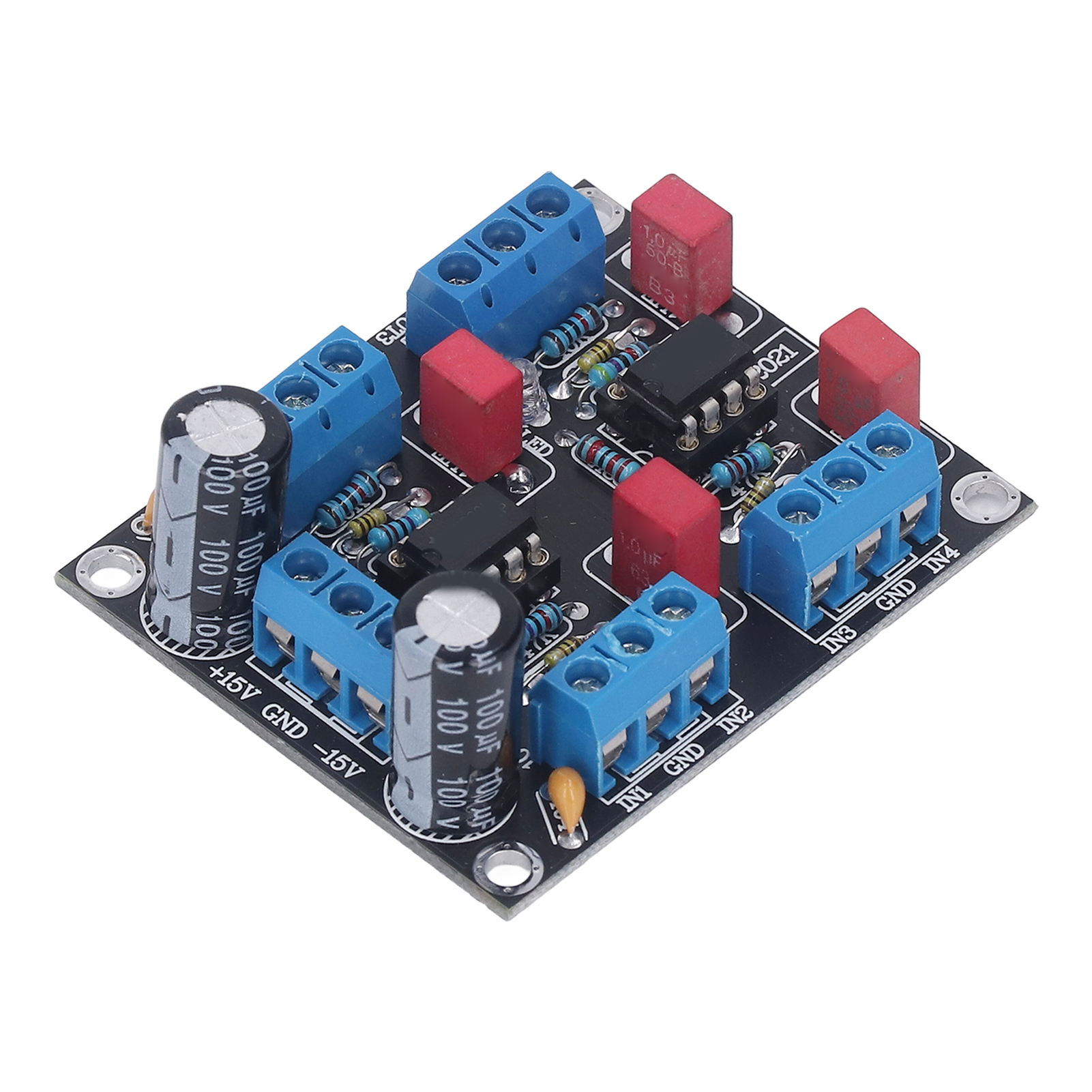 Chip-steuerplatine 2, Netzteil, 4-kanal-vorverstärkermodul Ne5532 5w Dc12v-15v