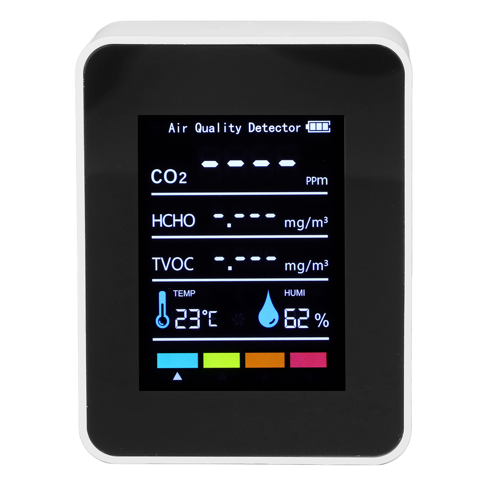 Hochauflösender, Weißer Festkörper-luftqualitätsmonitor Mit Co2-sensor