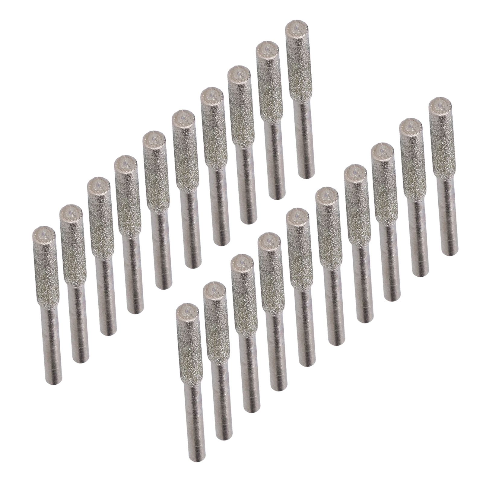 20-teiliges Kettensägen-schärfset Mit Rotierenden Schleifköpfen, 4 Mm, Silber.