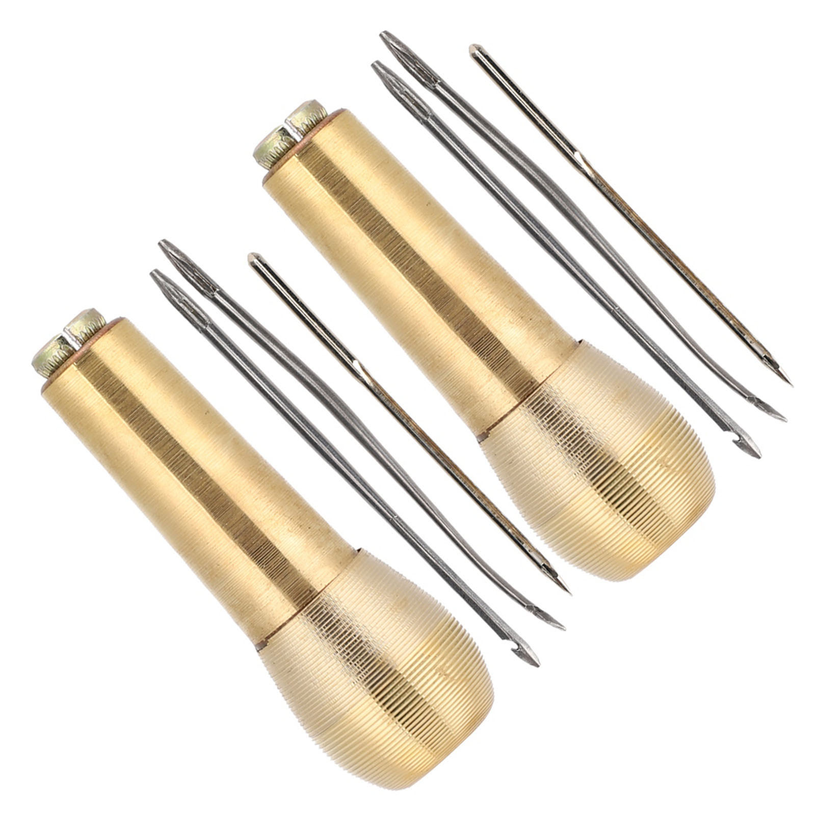 Set Mit 2 Nähnadeln Mit Kupfergriff, Werkzeug Zur Reparatur Von Lederschuhen, Nadelset Für Die Lederbearbeitung