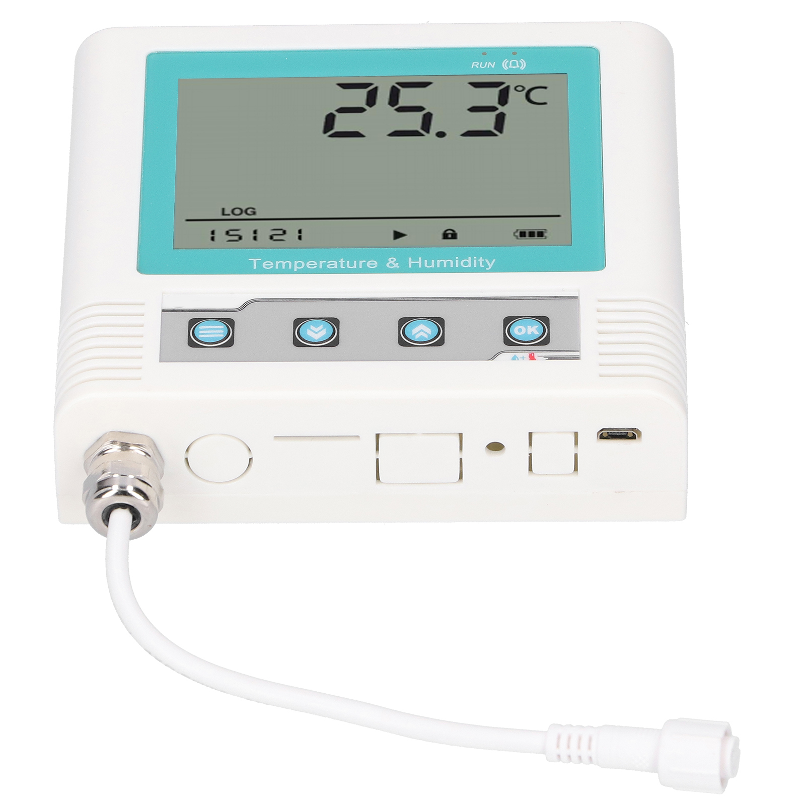 Usb-temperaturdatenlogger Mit Externem Lcd-bildschirm, Präzisen Sensorfühlern Und 5-v-gleichstromversorgung