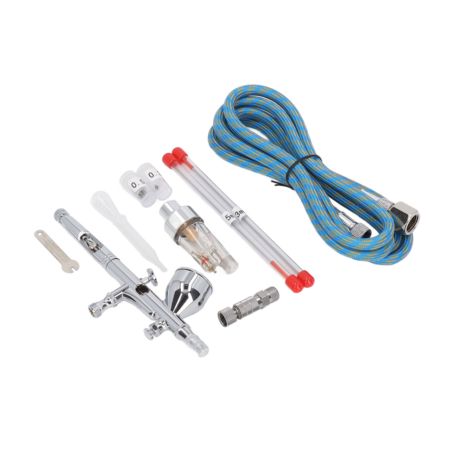 Robustes, Einfach Zu Bedienendes, Multifunktionales Airbrush-set Mit Doppelfunktion Aus Kupfer, Zum Malen, Basteln Und Schminken.