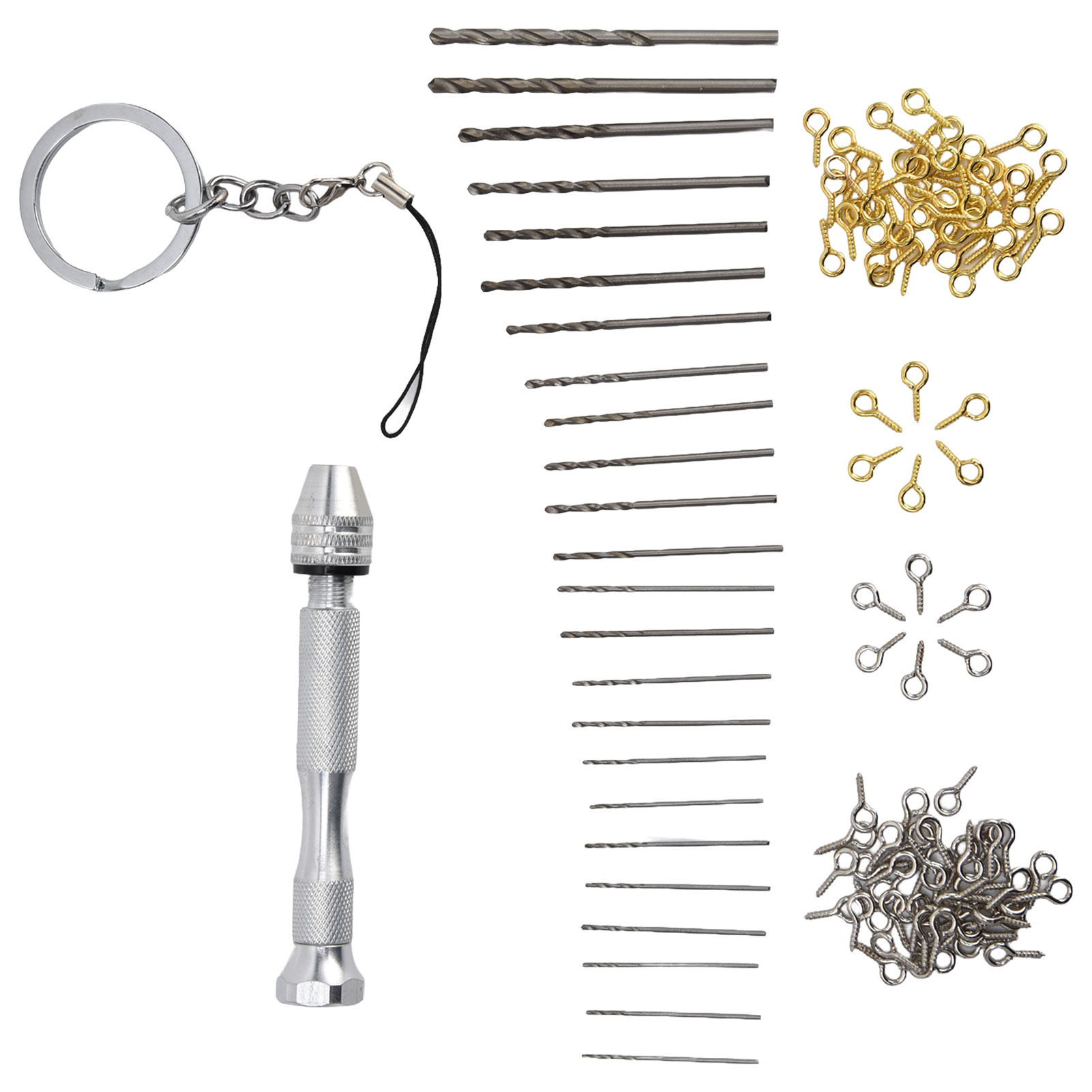 126-teiliges Werkzeugset Für Die Handwerkliche Herstellung Von Schlüsselanhängern Und Anhängern (manuelles Bohren).