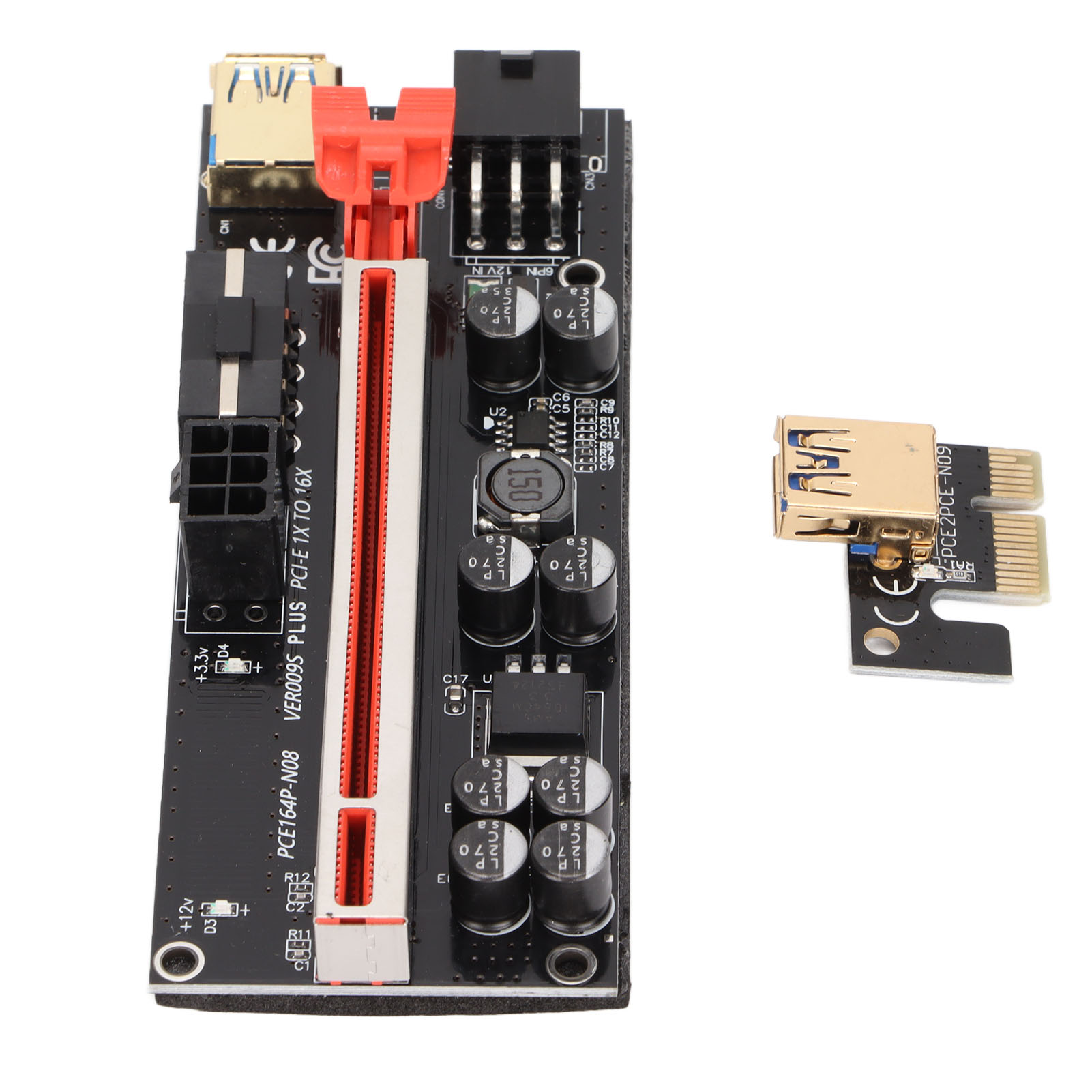 Pcie 1x- Bis 16x-erweiterungskarte, Benutzerfreundlich, 4 Fp-kondensatoren, Hohe Umwandlungseffizienz, Pcie-erweiterung