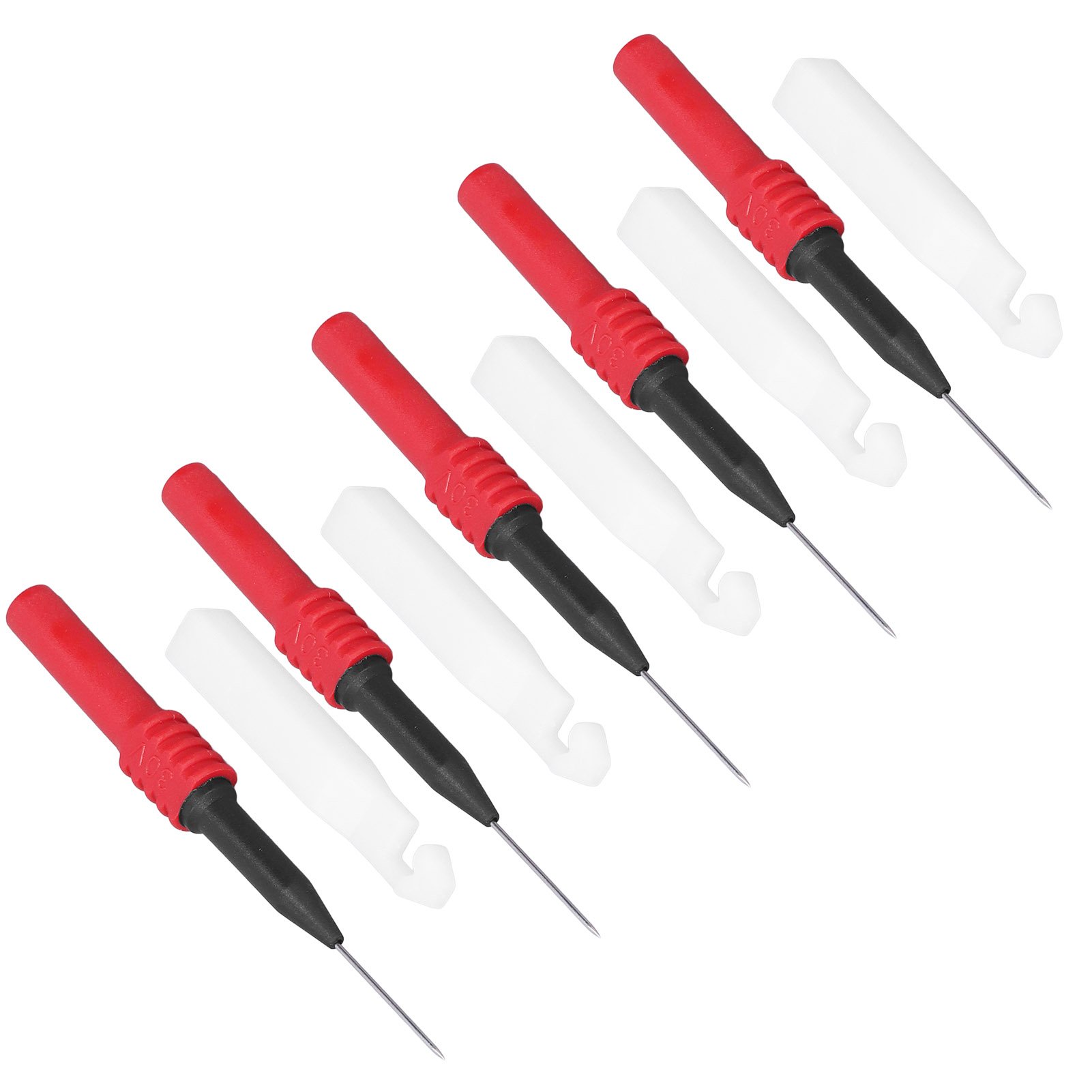 Set Mit 5 Testelektroden (0,7 Mm Bohrnadeln) Mit Schutzhülle, Testzubehör Für Multimeter (rot).