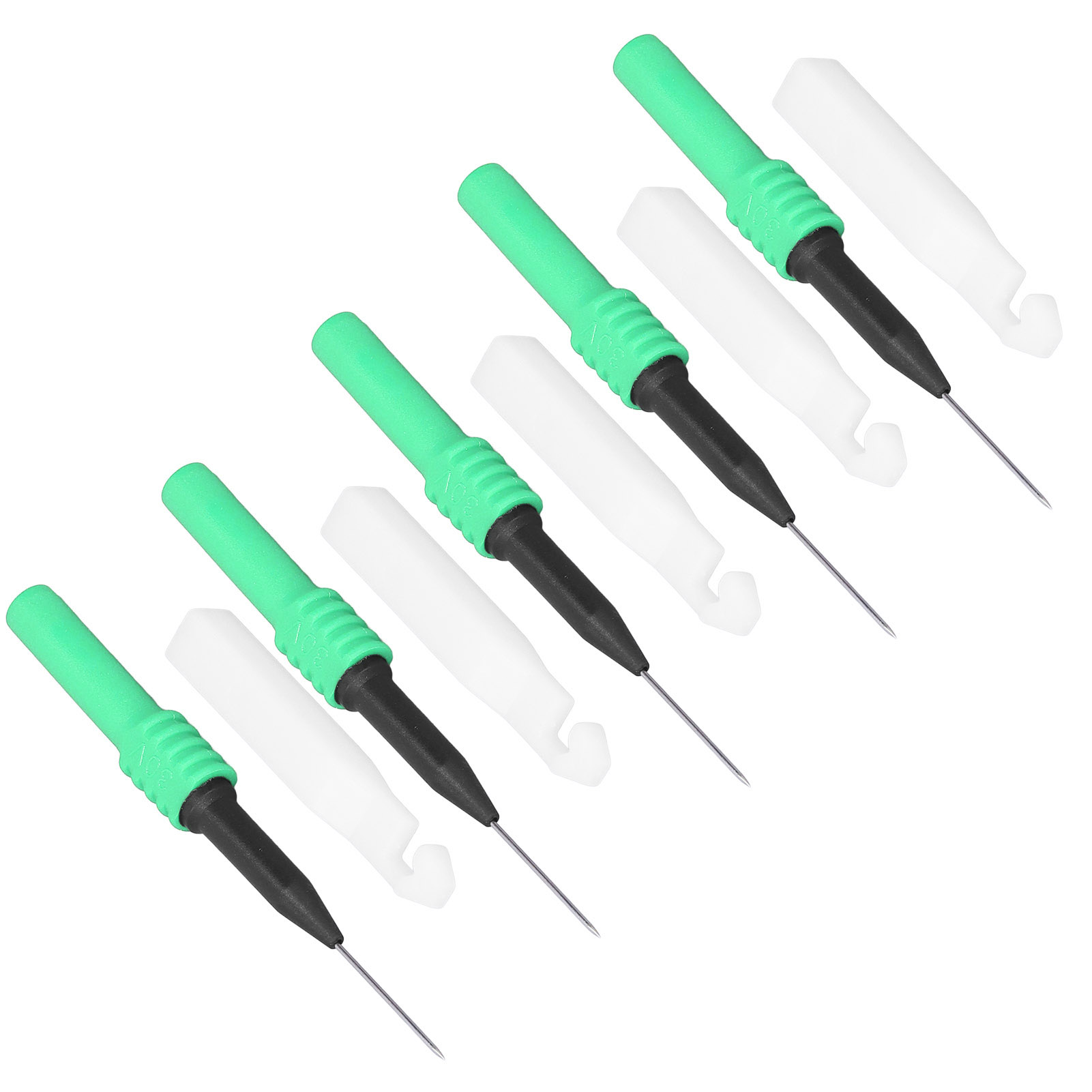 Set Mit 5 Prüfelektroden (0,7 Mm Bohrnadeln) Mit Schutzhülle, Prüfzubehör Für Multimeter (grün).