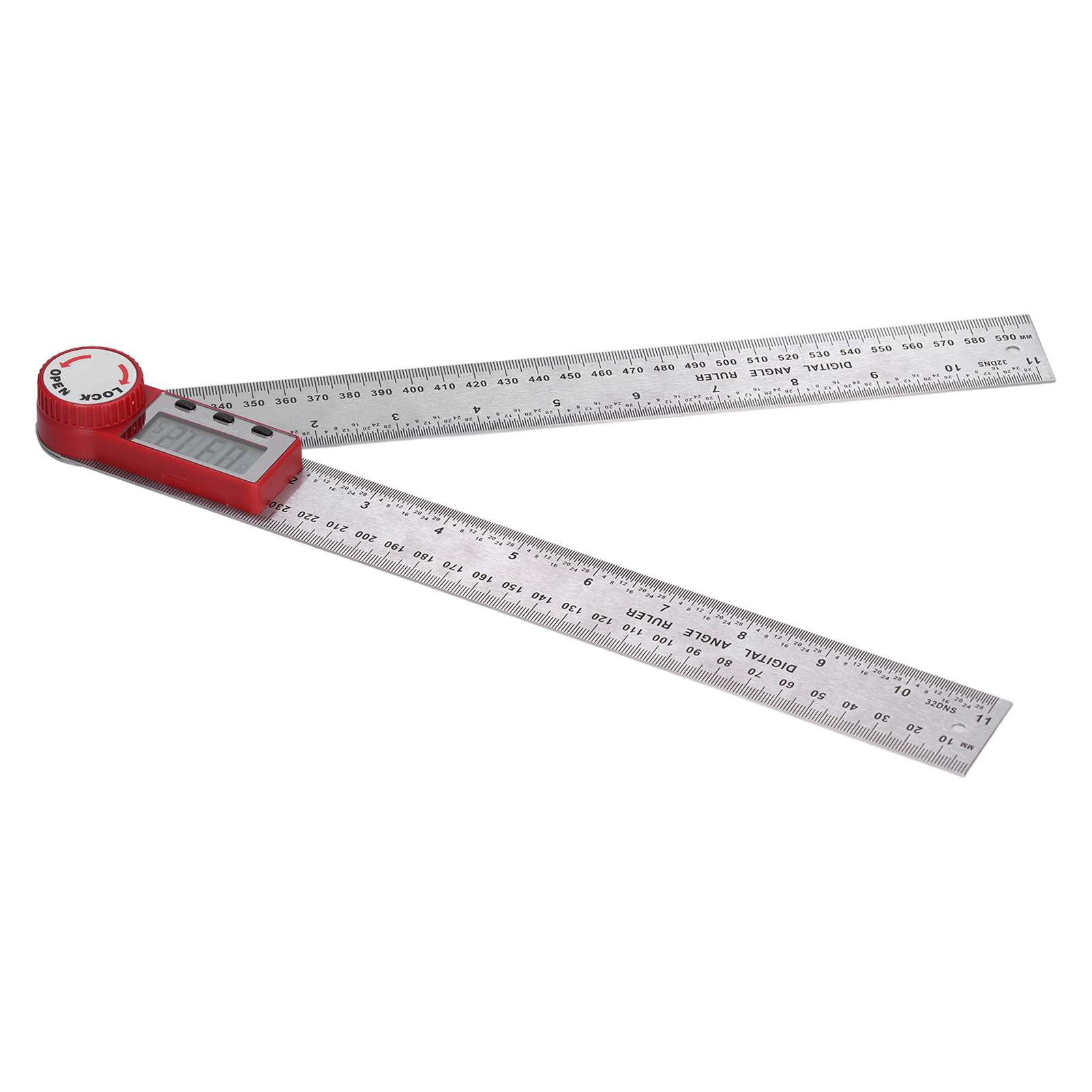 360°-winkelmesser Mit Digitalanzeige, Aus Robustem Edelstahl, Tragbares Elektronisches Messlineal Für Holzarbeiten, 300 Mm