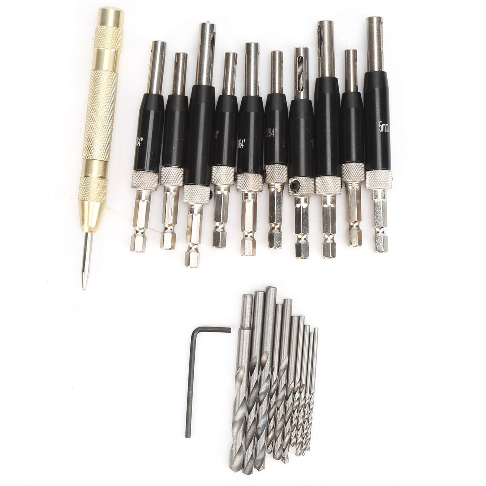 Set Mit 22 Selbstzentrierenden Scharnierbohrern Zum Bohren Von Schlosslöchern In Fenstern Und Türen