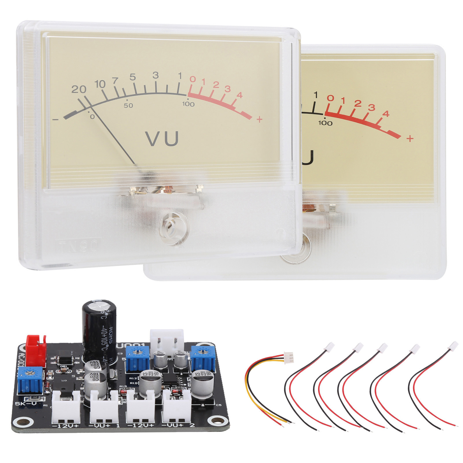 Ts-db90r Packung Mit 2 Db-metern + Steuerplatine Vu-audio-leistungspegelmesser Mit Hintergrundbeleuchtung