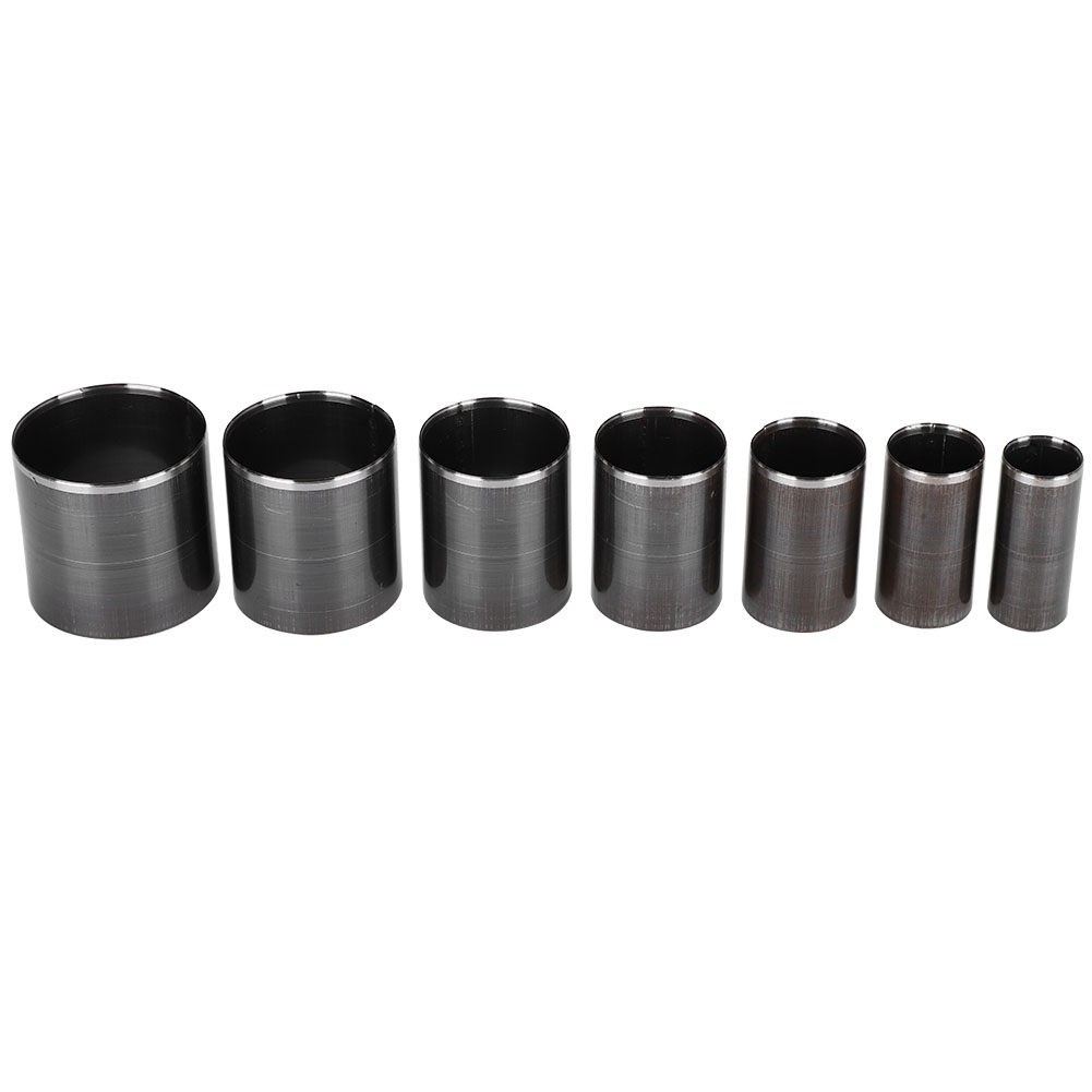 Set Mit 7 Runden Lederstanzwerkzeugen Aus Hochgeschwindigkeitsstahl, Inklusive Kunststoffbox.
