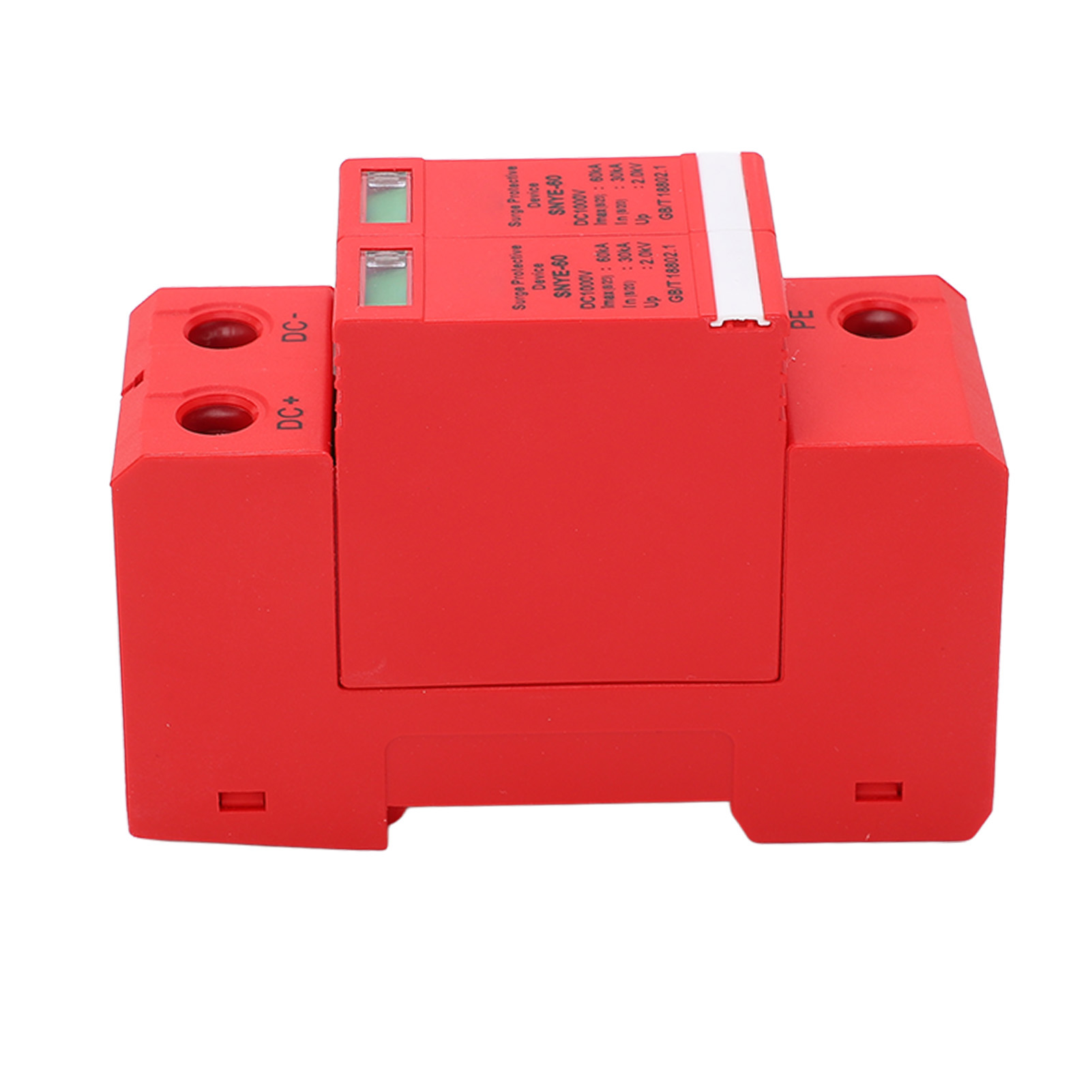 Überspannungsschutzgerät, Photovoltaik-leistungsschalter, Dc 1000 V 60 Ka Schutz, Verteilerkasten, Orange/rotes 2-poliges Netzteil
