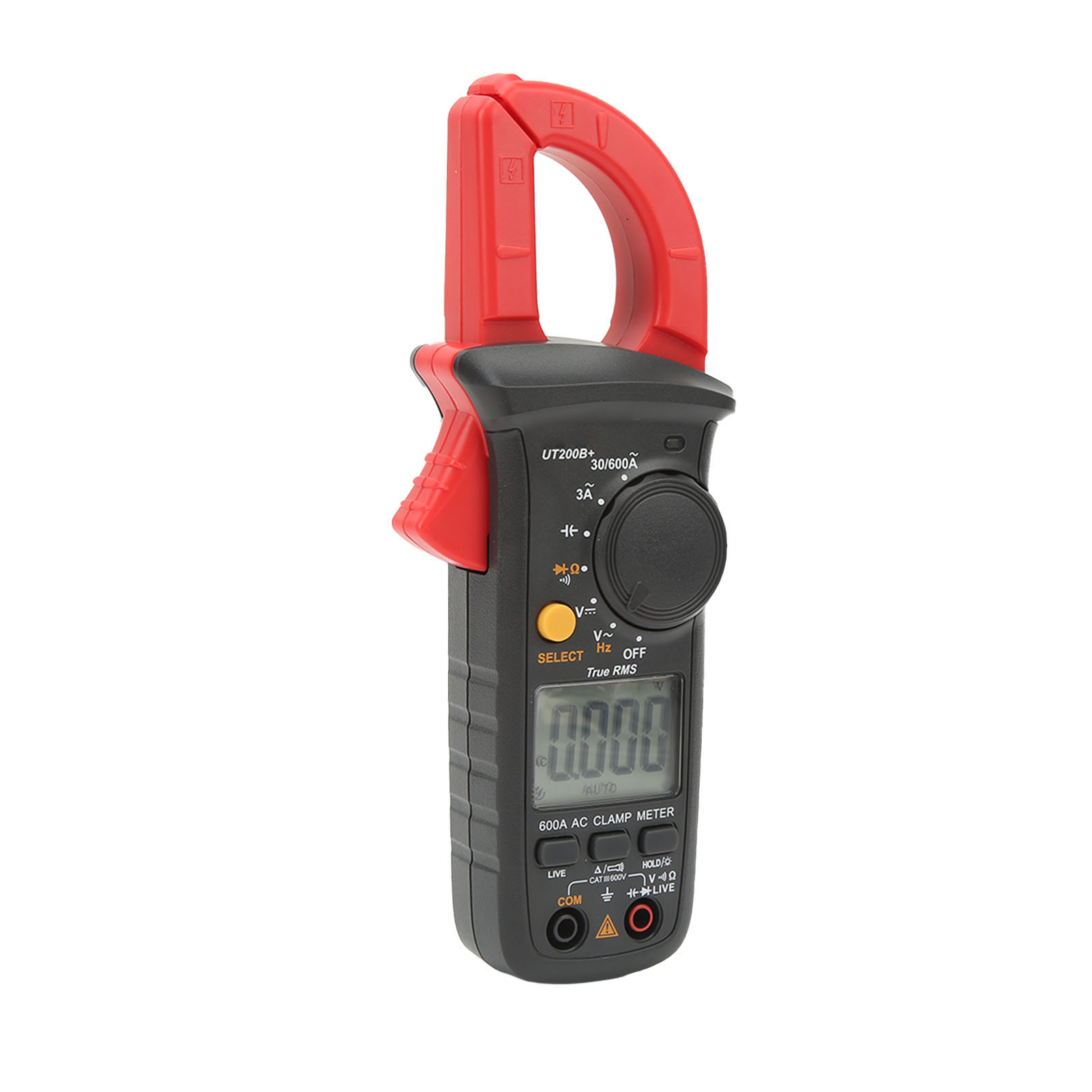 Digitales Ac/dc-zangenmessgerät Zur Messung Von Spannung, Strom, Widerstand Und Kapazität. Elektrisches Prüfmultimeter.