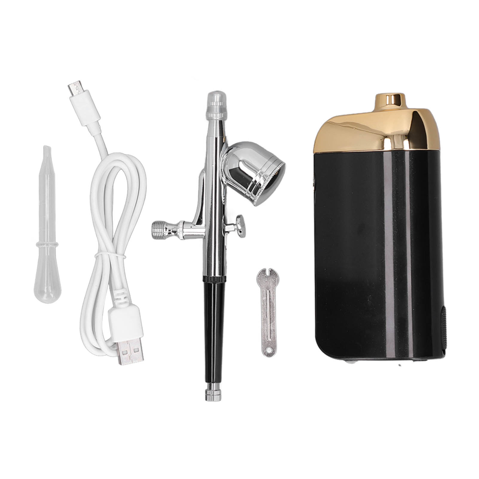 Tragbare Kabellose Usb-lade-gesichts-airbrush, Sauerstoff-gesichtsspray Zum Dekorieren Von Kuchen, Schwarz