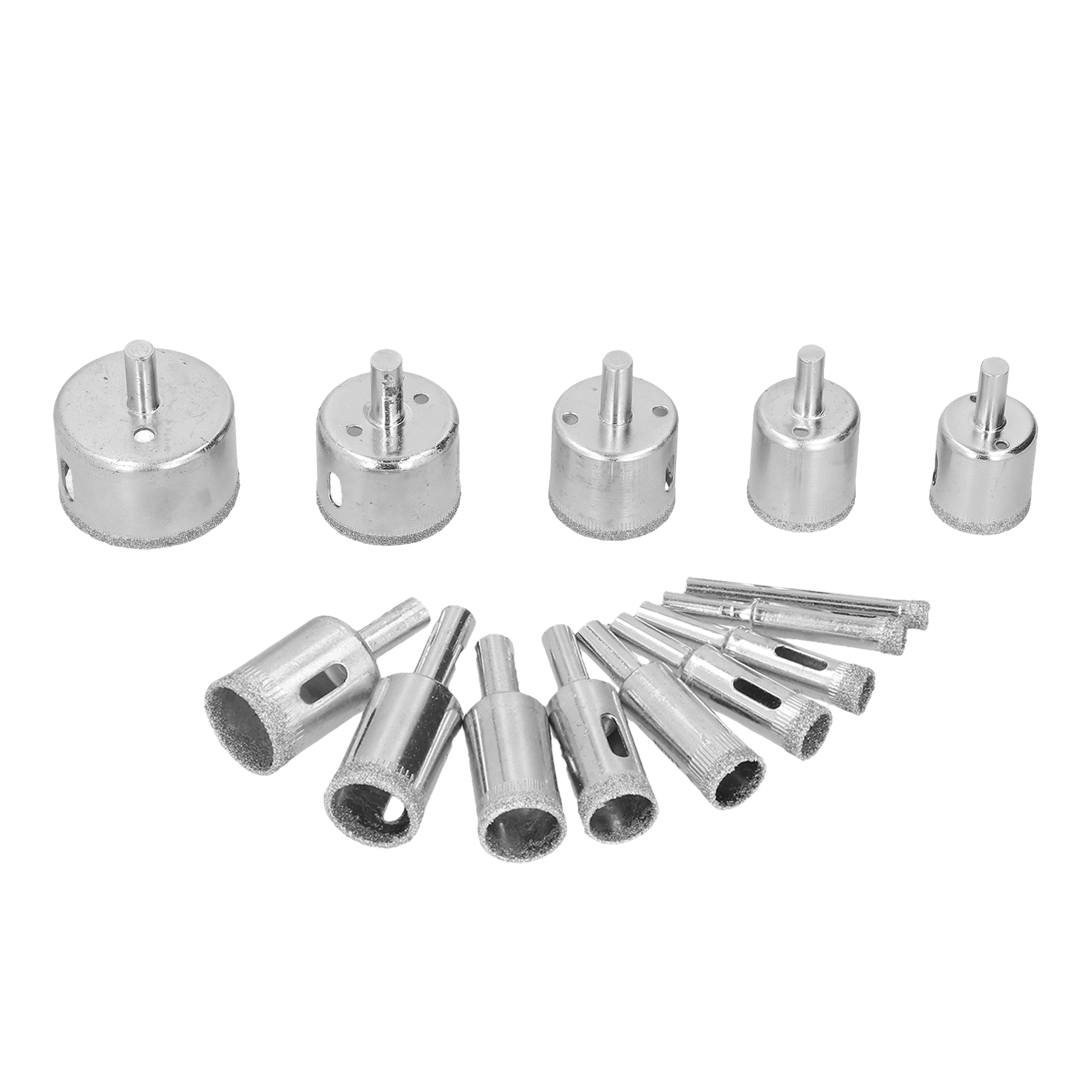 Set Mit 15 Industrietauglichen Diamantbohrern Aus Kohlenstoffstahl, Lochsäge Aus Schmirgelmaterial Für Keramik