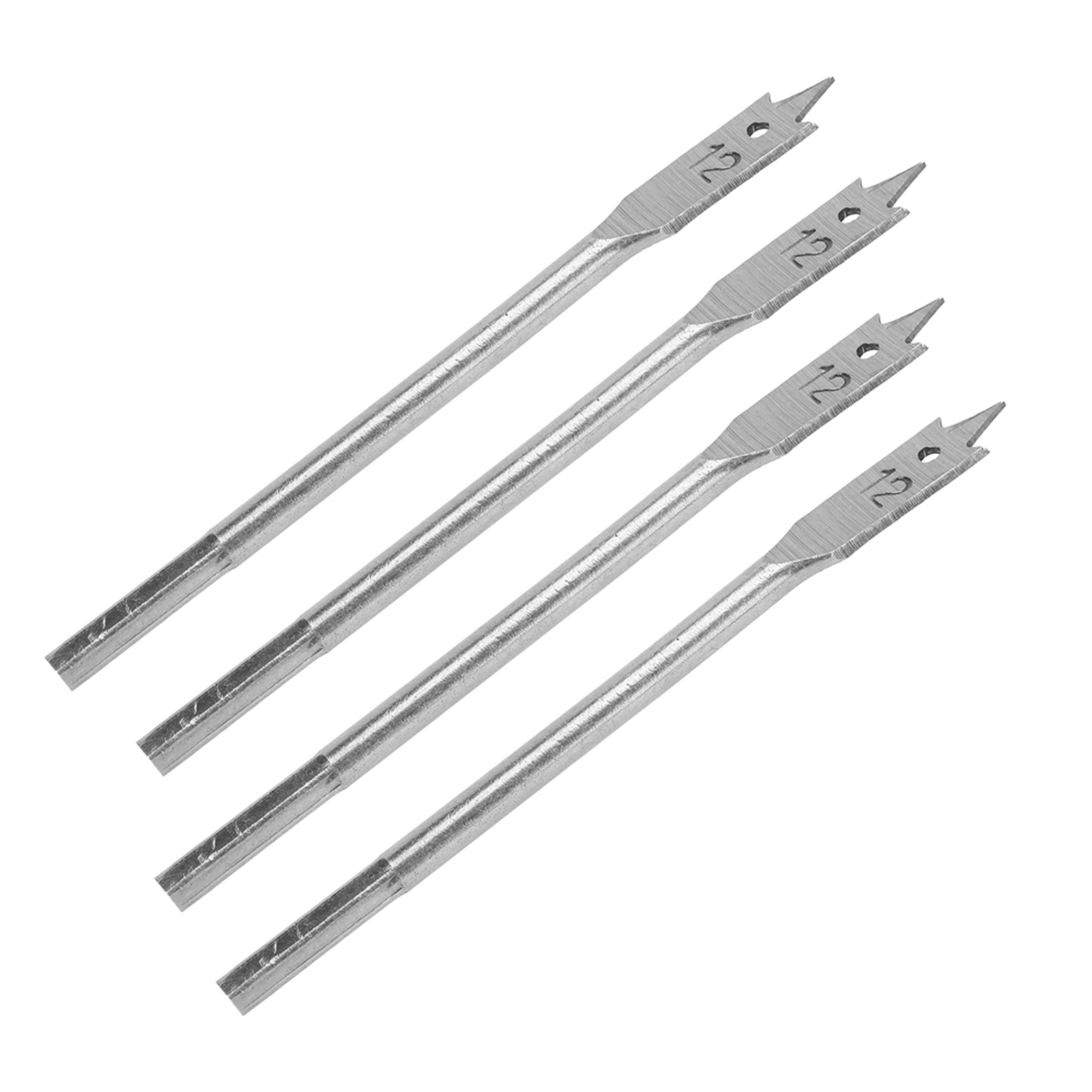 Set Mit 4 Flachbohrern Aus Hochkohlenstoffhaltigem Stahl Für Die Holzbearbeitung, 12 Mm