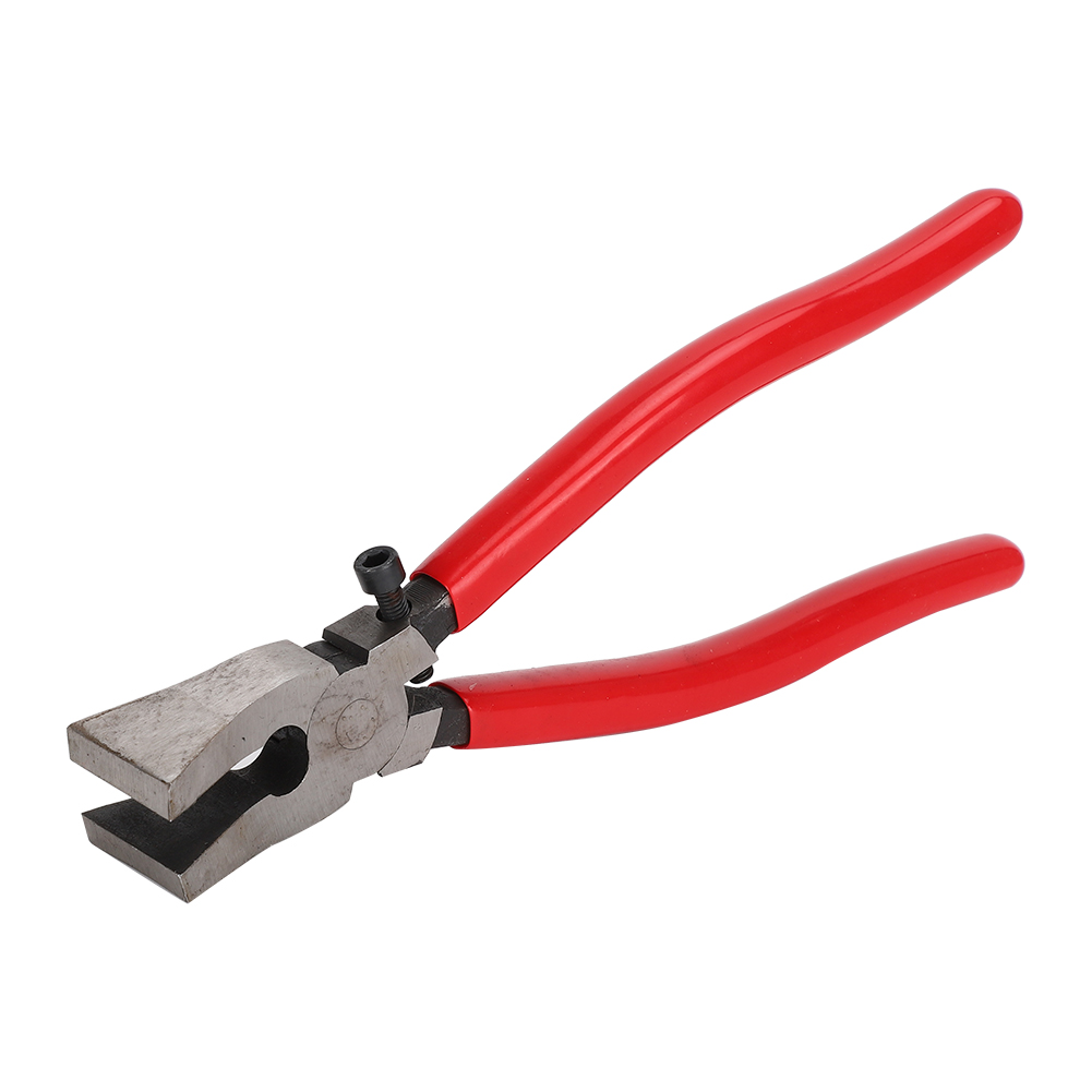 Flachzange Aus Edelstahl Mit Verstellbarer Schraube, Handwerkzeug Für Glas Und Keramik, Rot
