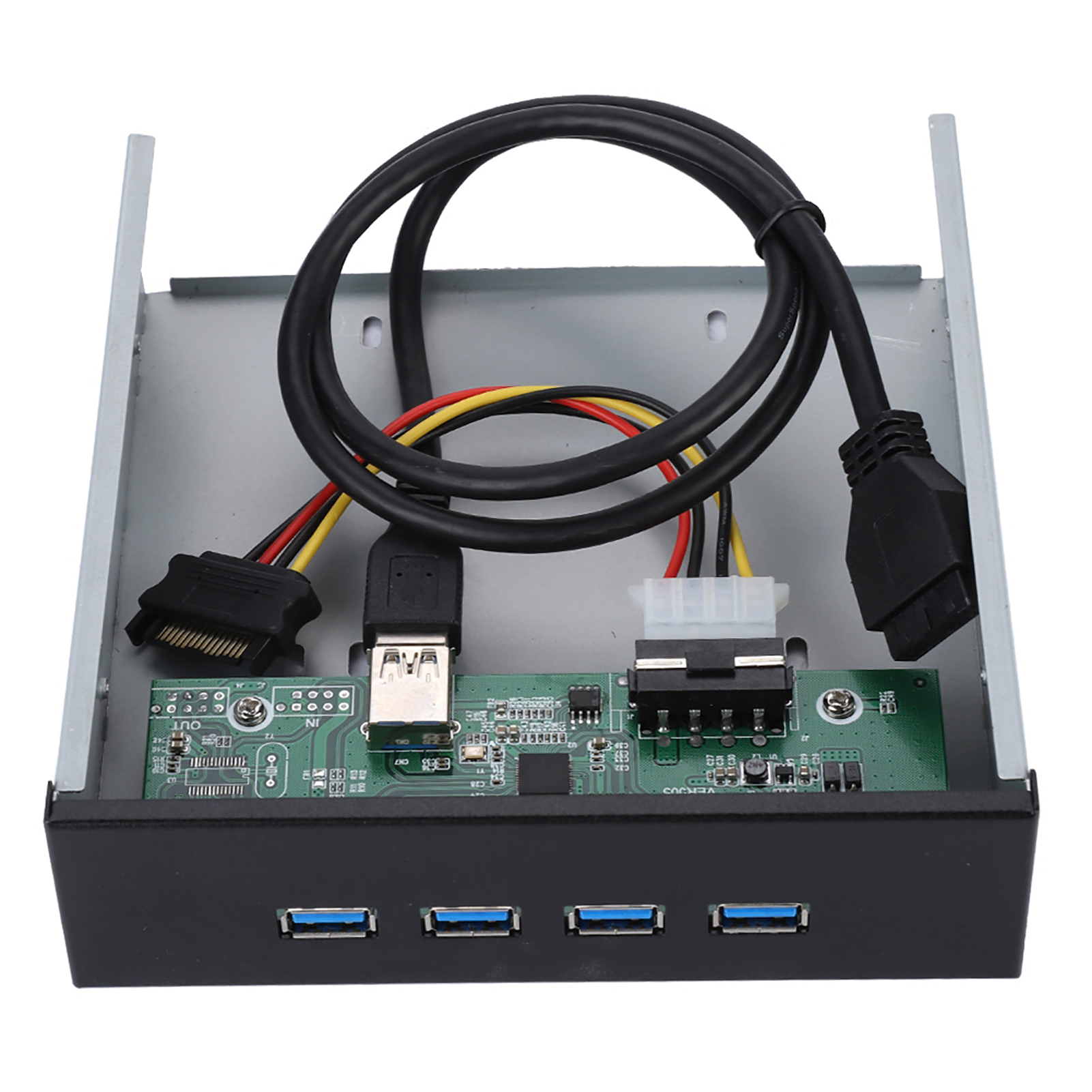 4-port-5,25-zoll-19-pin-auf-usb-3.0-hub Mit Integriertem Cd-rom-laufwerk Und Frontblende Zur Mobilen Erweiterung