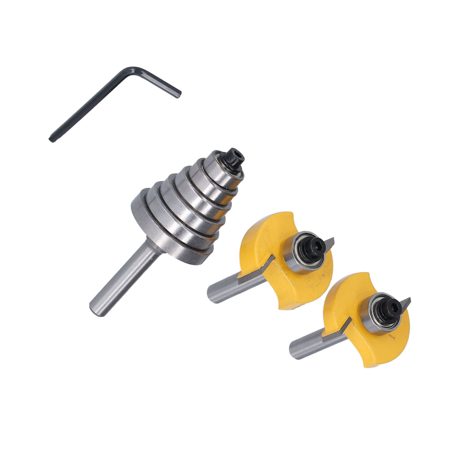 Mehrnutfräser Mit 6,35 Mm (1/4 Zoll) Schaft Und 6 Lagern: 3,175 Mm (1/8 Zoll), 6,35 Mm (1/4 Zoll), 7,94 Mm (5/16 Zoll), 9,52 Mm (3/8 Zoll), 11,14 Mm (7/16 Zoll), 12,7 Mm (1/2 Zoll)
