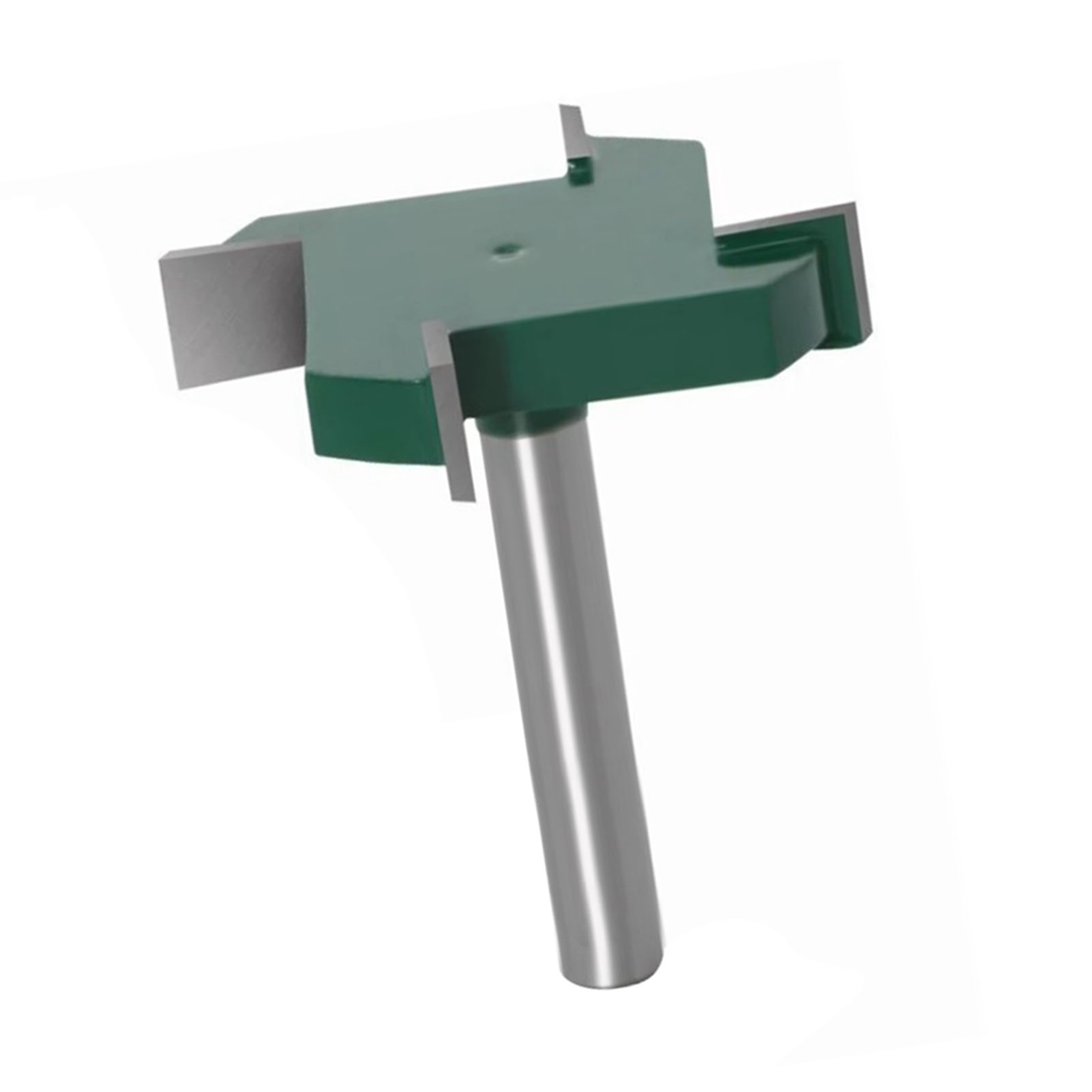 4-schneidiger Holzfräser, 6,35 Mm (1/4 Zoll) Schaft, Kohlenstoffstahl, Für Rahmenleisten, Dunkelgrün, 44,5 Mm (1-3/4 Zoll).