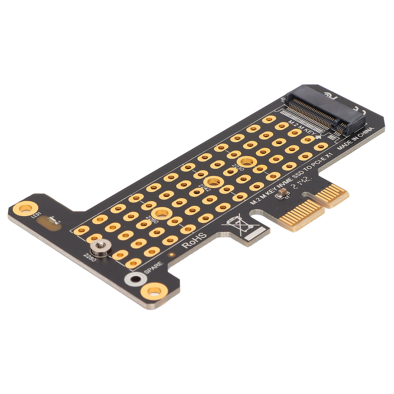 Nvme M.2 Zu Pcie X1 Erweiterungskarte, Aluminiumgehäuse Für Optimale Wärmeableitung, Halbe Bauhöhe, Nvme Pcie Adapter Für Windows Desktop-pcs