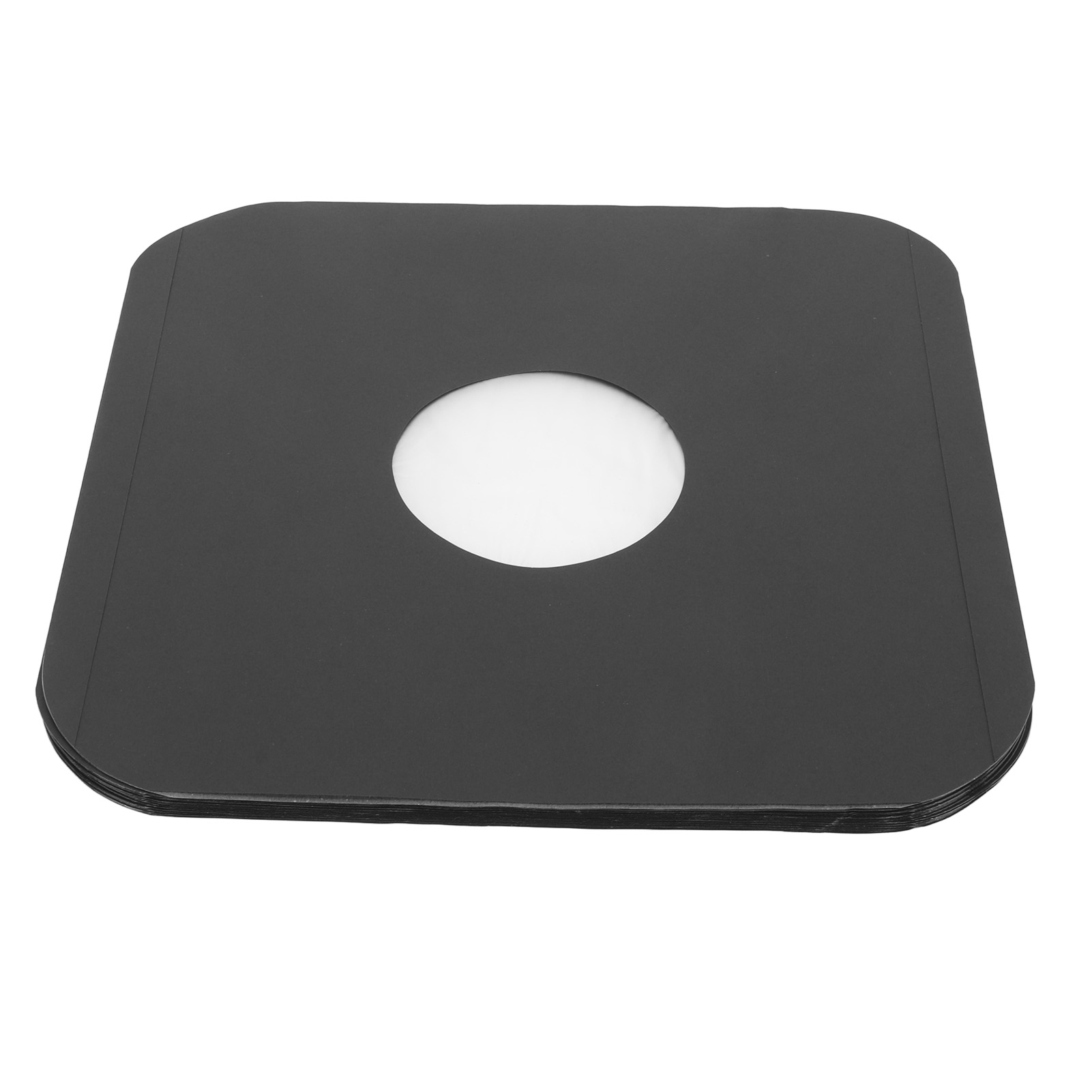 30 Cm (12 Zoll) Vinyl-schallplattenhüllen, 180 G/m² Papier, Antistatisch, Abgerundete Ecken, Blanko, Schwarz, Packung Mit 20 Stück.