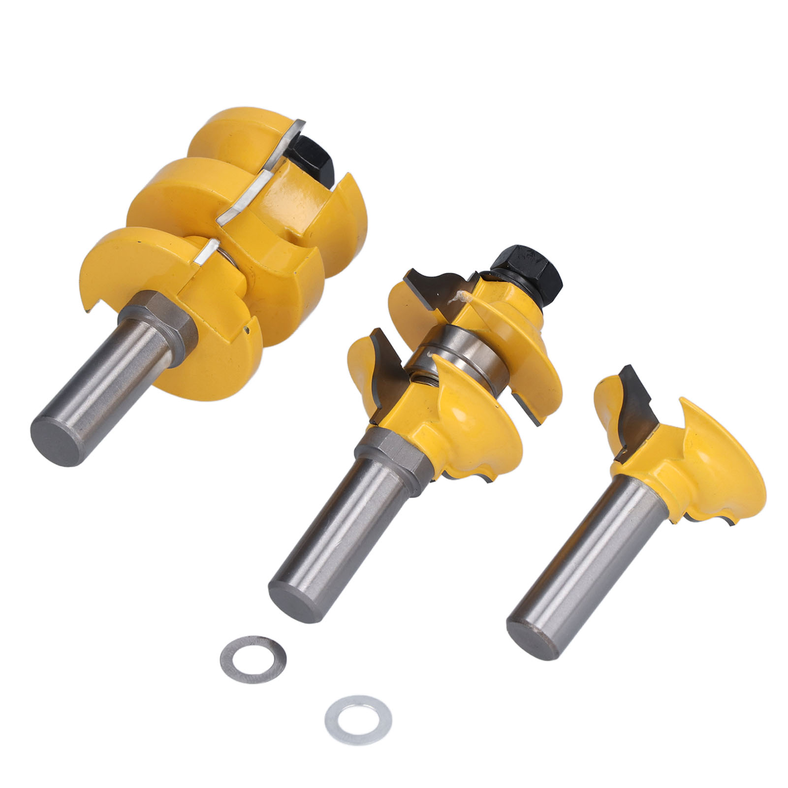 Set Mit 3 Nut- Und Federfräsern Für Türrahmen Und Zapfen, Für Holzbearbeitung, 1/2-zoll-schaft