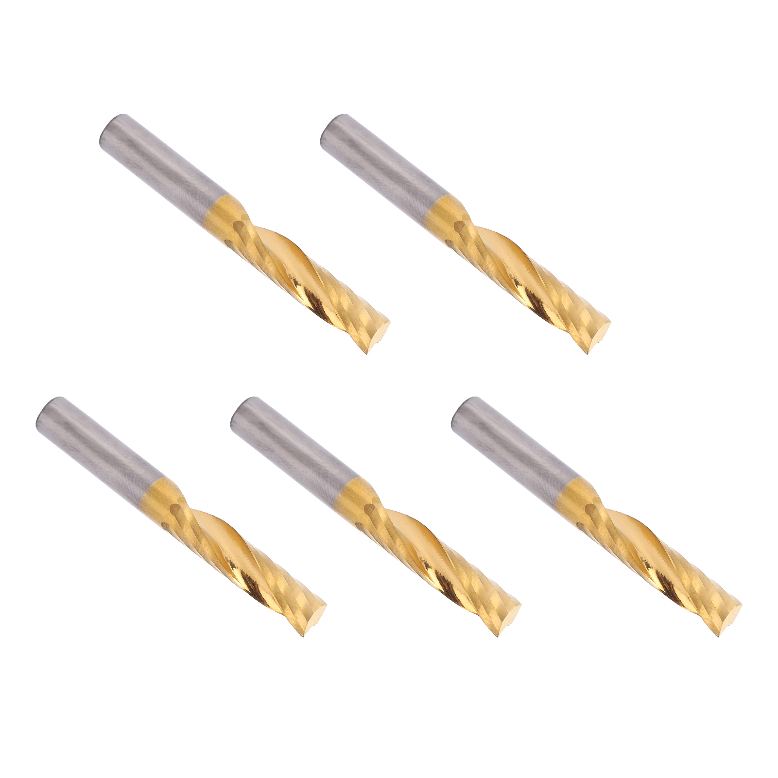 Set Mit 5 Hss-spiralfräsern Für Cnc-fräsen, 6 X 25 X 50 Mm