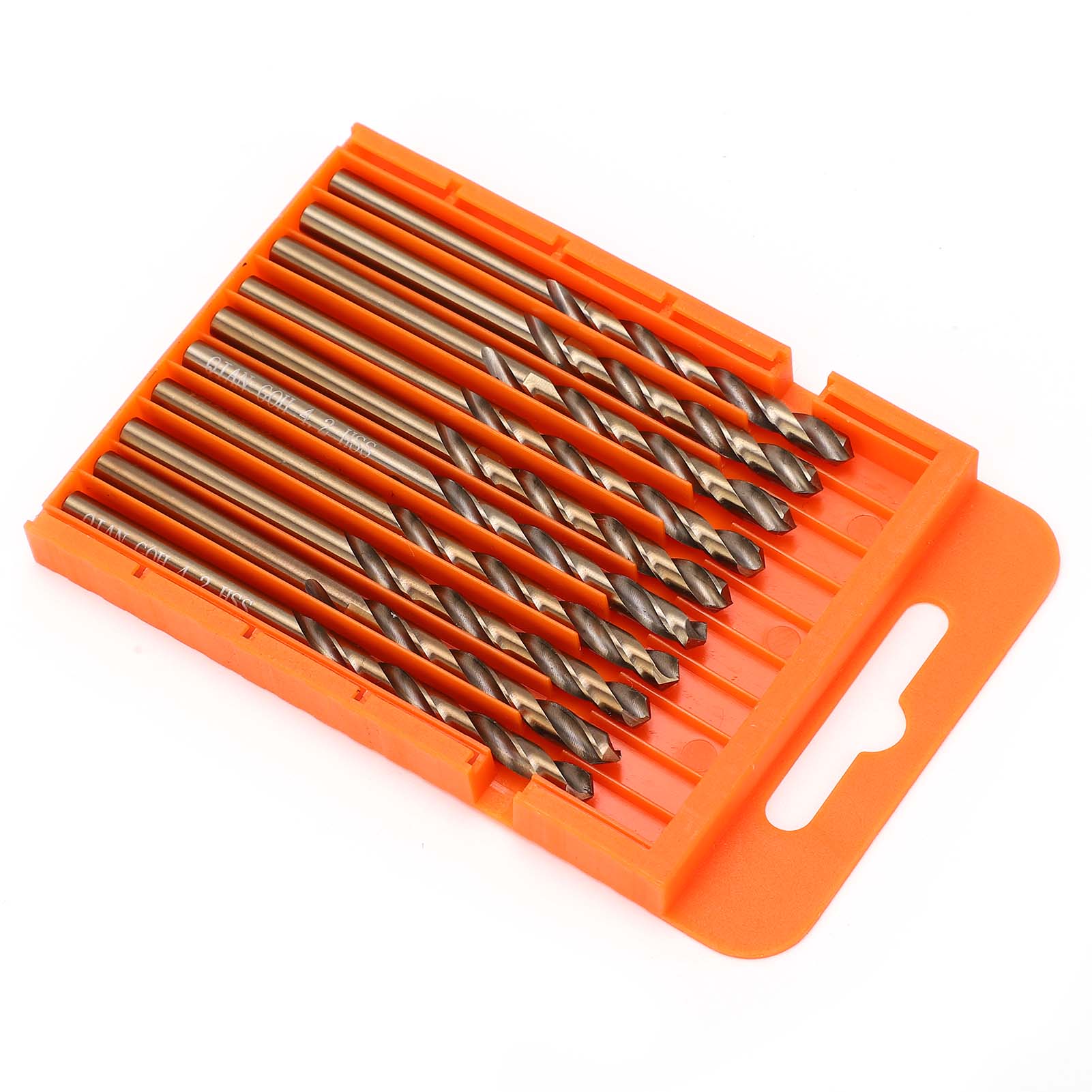 Set Mit 10 Spiralbohrern Mit Parallelschaft Aus Hochgeschwindigkeitsstahl Zum Bohren Von 4,5 Mm Dicken Kupferplatten