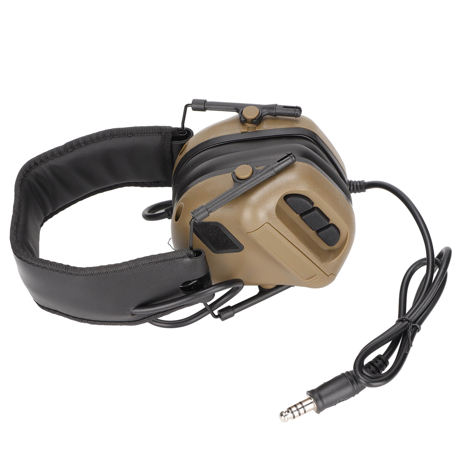 Einziehbarer Und Faltbarer Militärhelm Mit Mikrofon Für Die Jagd, Für Kopfumfänge Von 52 Bis 64 Cm (20,5 Bis 25,2 Zoll), Schlammfarben