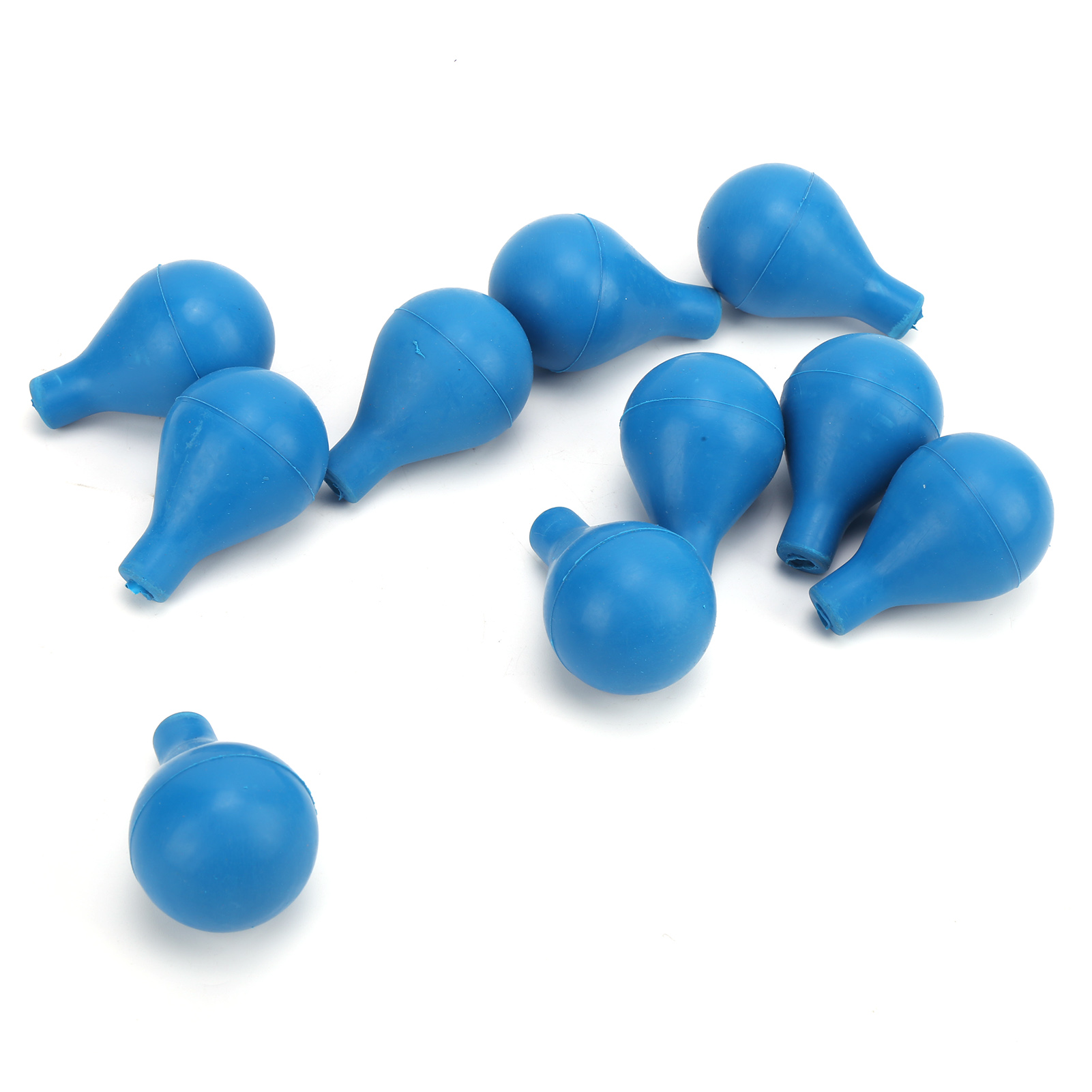 Packung Mit 10 Blauen Gummisaugnäpfen Für Messzylinder, Tropfpipetten Und Laborpipetten