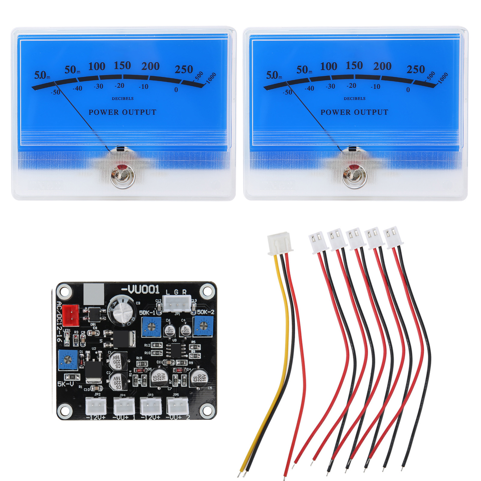 Ts-db90a-l Steuerplatine Für 2 Vu-meter Mit Hintergrundbeleuchtung, Ideal Für Diy-tonstudios.