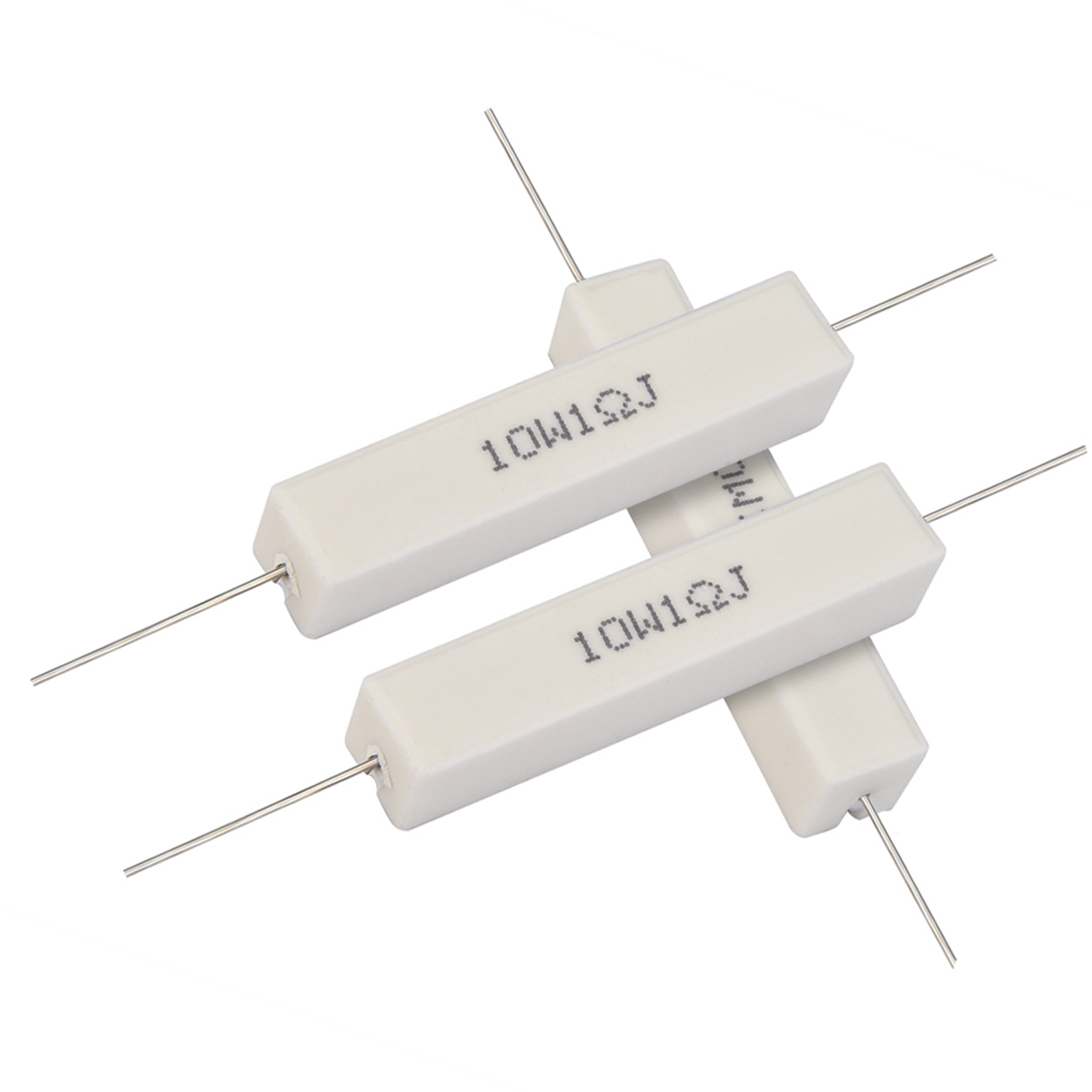 10er-packung Lautsprecher-isolationswiderstände, 10 W 1 Ohm Zementgebundene Widerstände